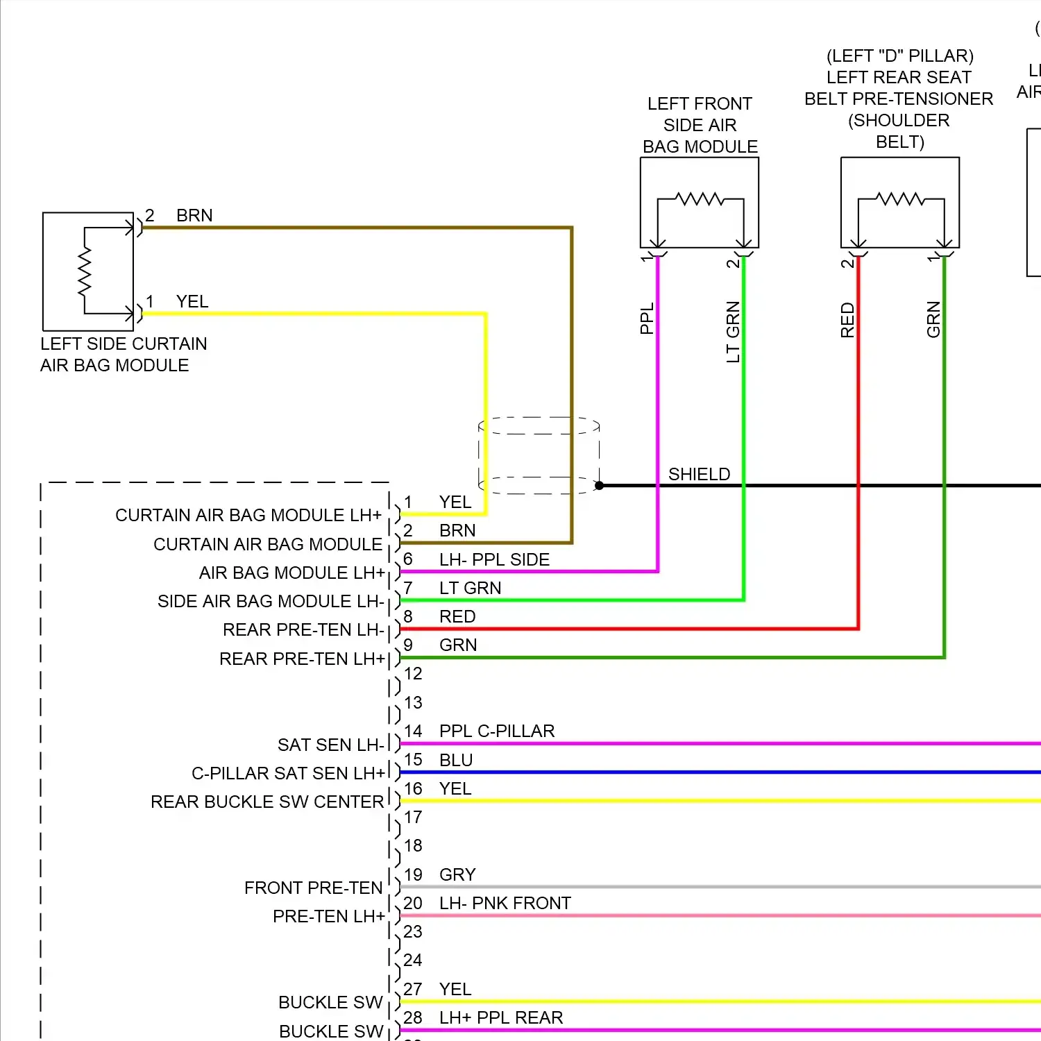demo - Supplemental restraints circuit (1 of 3) Supplemental restraints circuit (1 of 3)