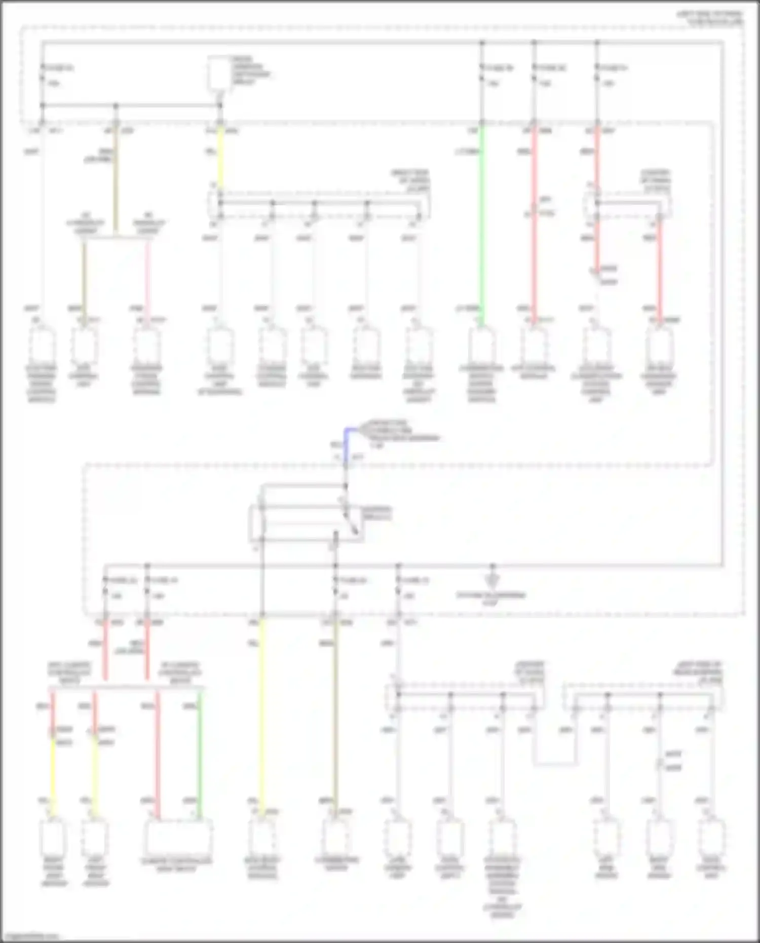 Wiring diagram adas control unit for Infiniti QX50 II (2017-2024) (2 of 2)