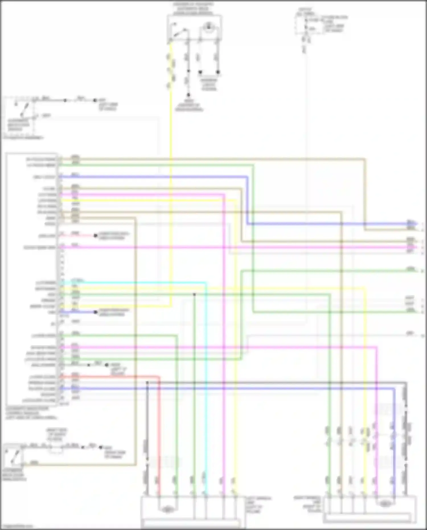 Wiring diagram automatic back door close switch for Infiniti QX50 II (2017-2024) (1 of 4)