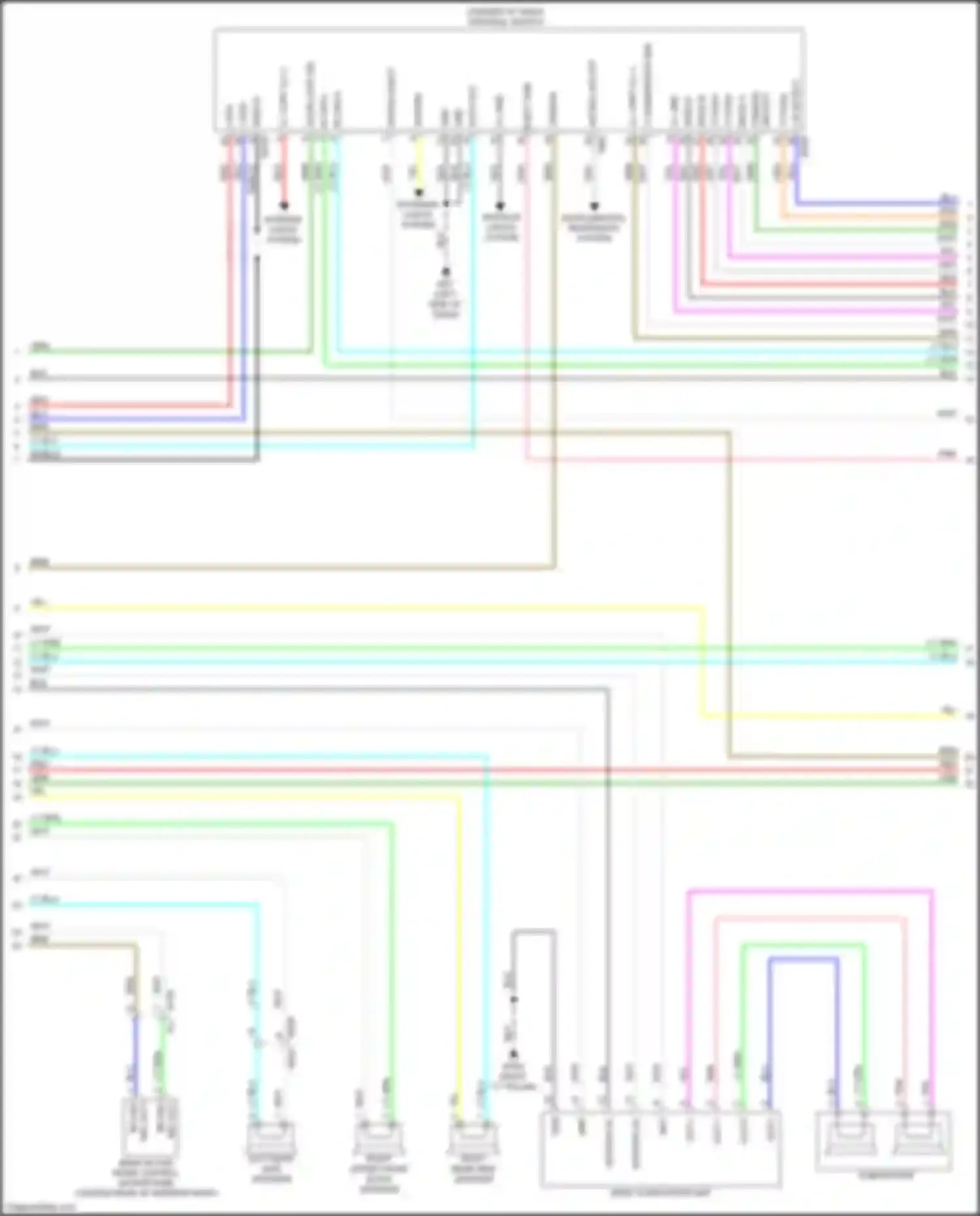 Wiring diagram bose subwoofer amp for Infiniti QX50 II (2017-2024) (2 of 4)