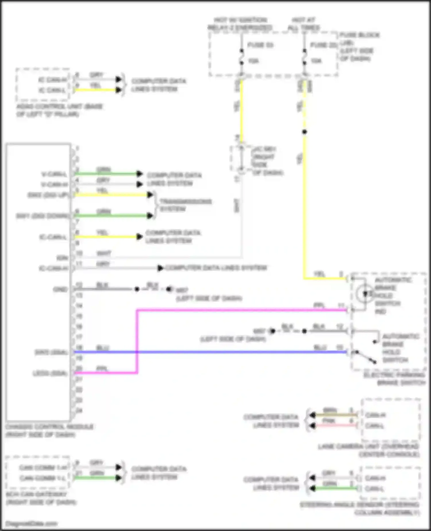 Wiring diagram can comm 1-h for Infiniti QX50 II (2017-2024) (1 of 1)