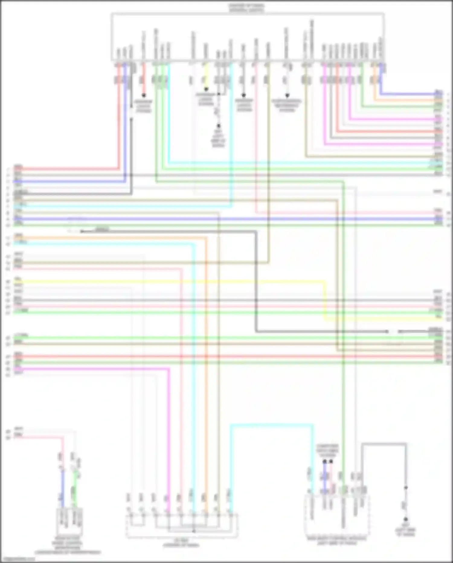 Wiring diagram doorlock led for Infiniti QX50 II (2017-2024) (2 of 4)
