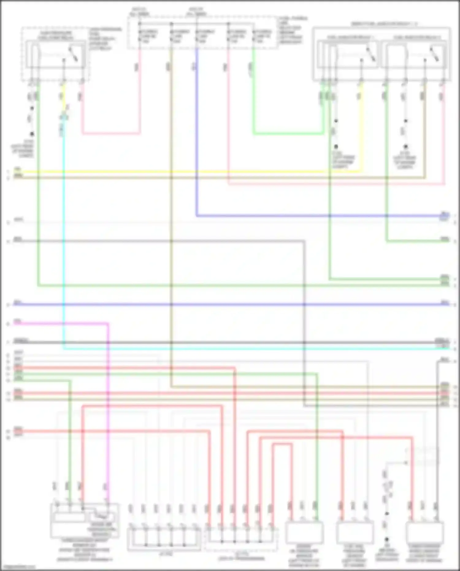 Wiring diagram fuel injector relay 2 for Infiniti QX50 II (2017-2024) (3 of 3)