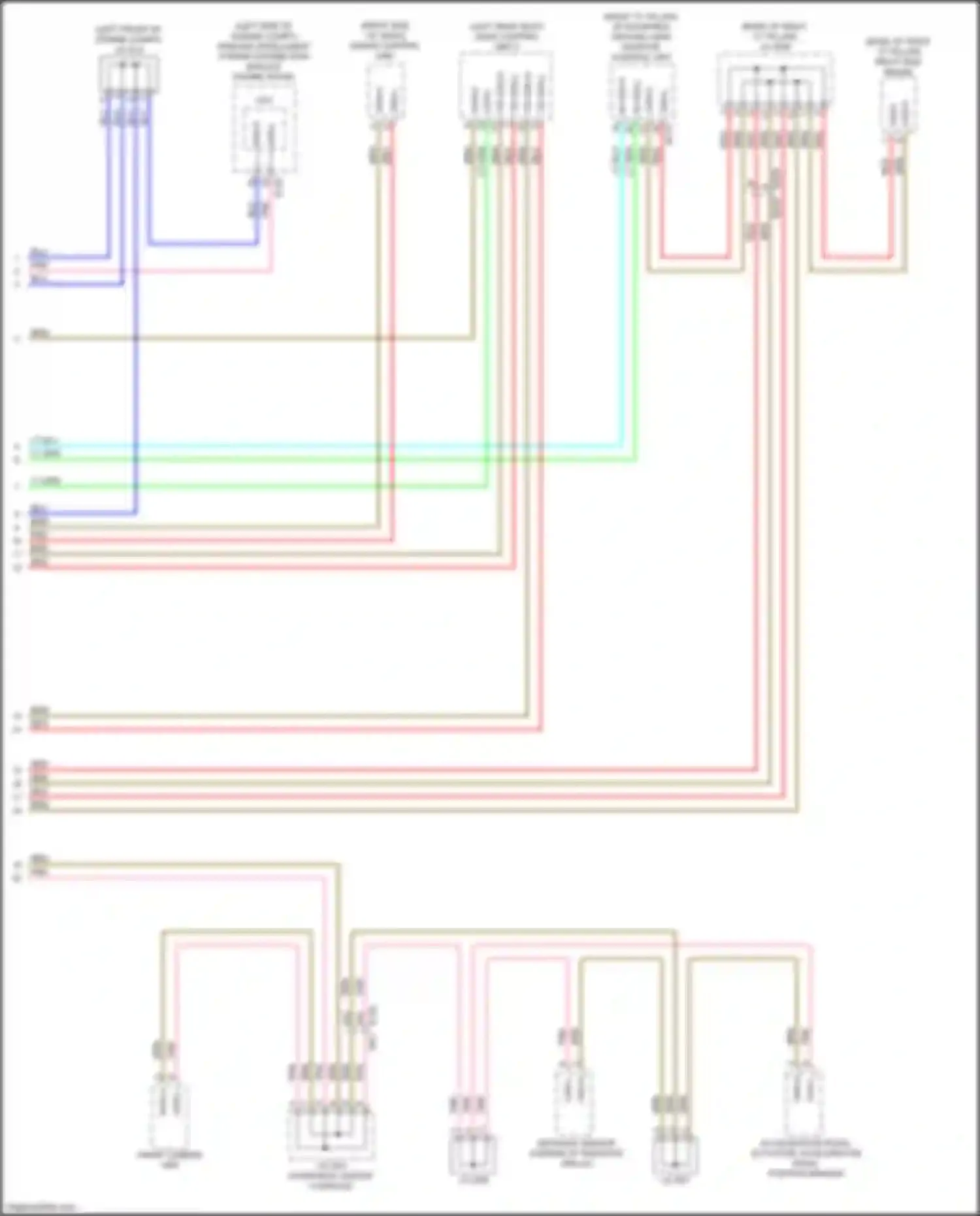 Wiring diagram left rear seat for Infiniti QX50 II (2017-2024) (2 of 2)