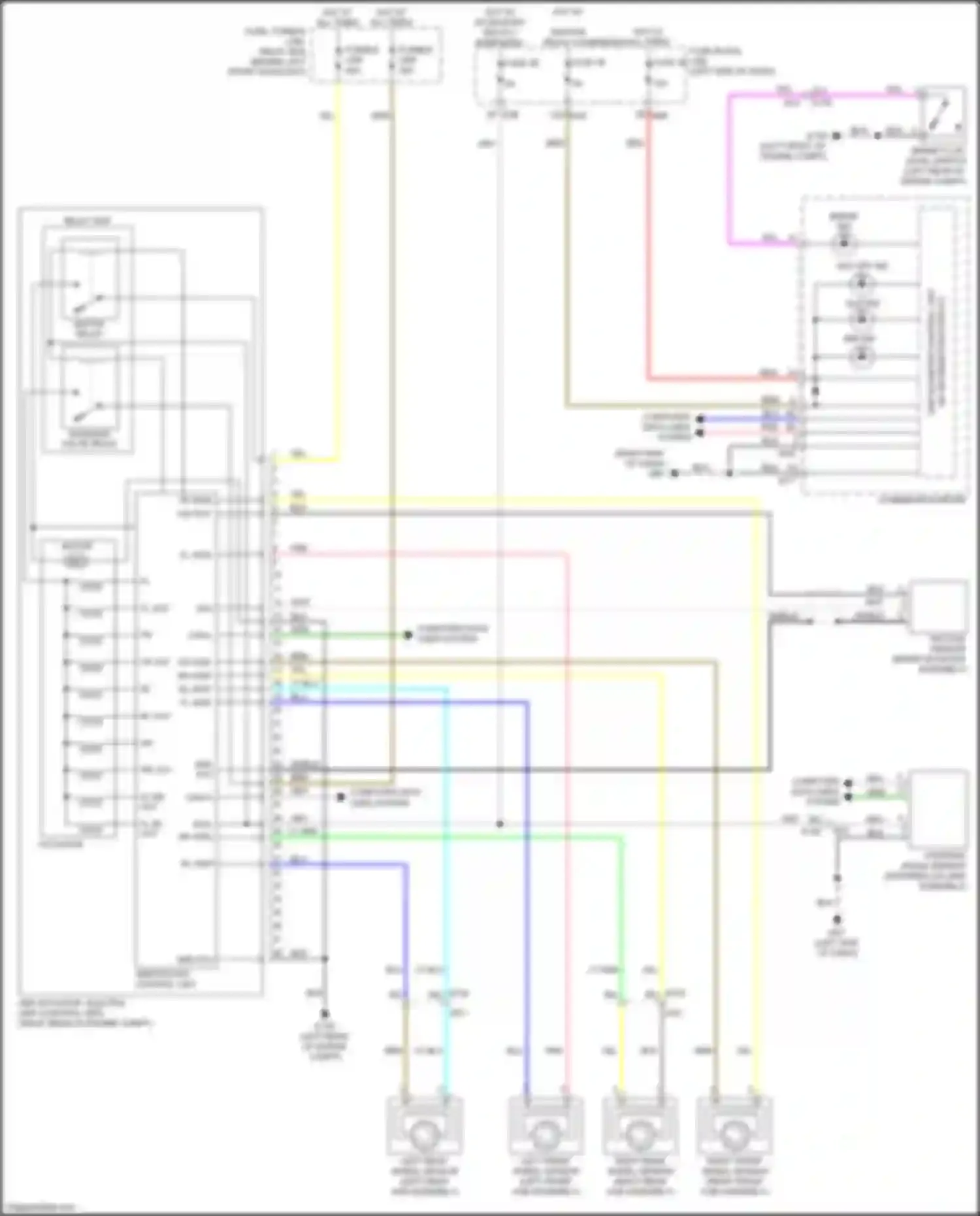 Wiring diagram left rear wheel sensor for Infiniti QX50 II (2017-2024) (1 of 1)