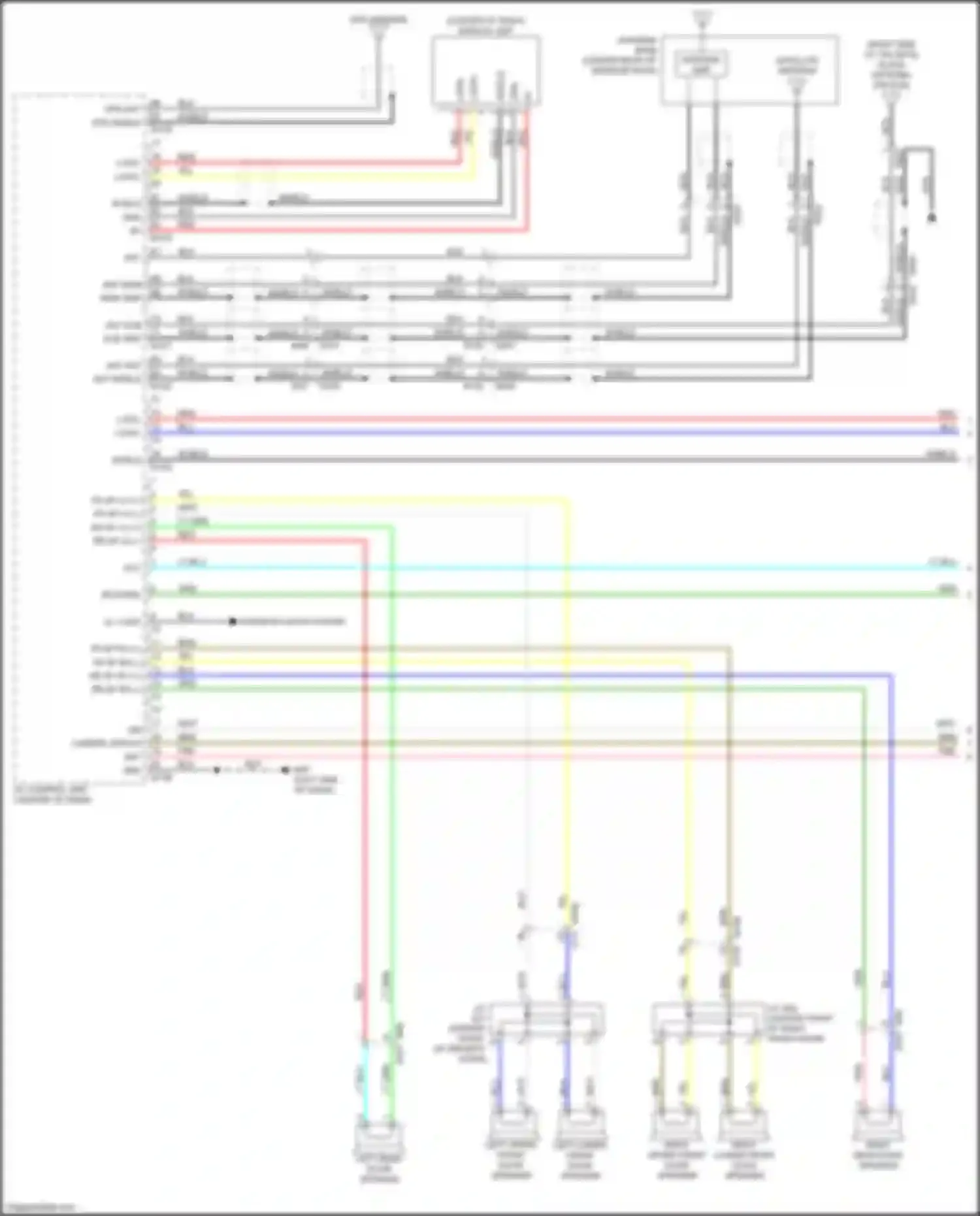 Wiring diagram left upper front door speaker for Infiniti QX50 II (2017-2024) (2 of 4)