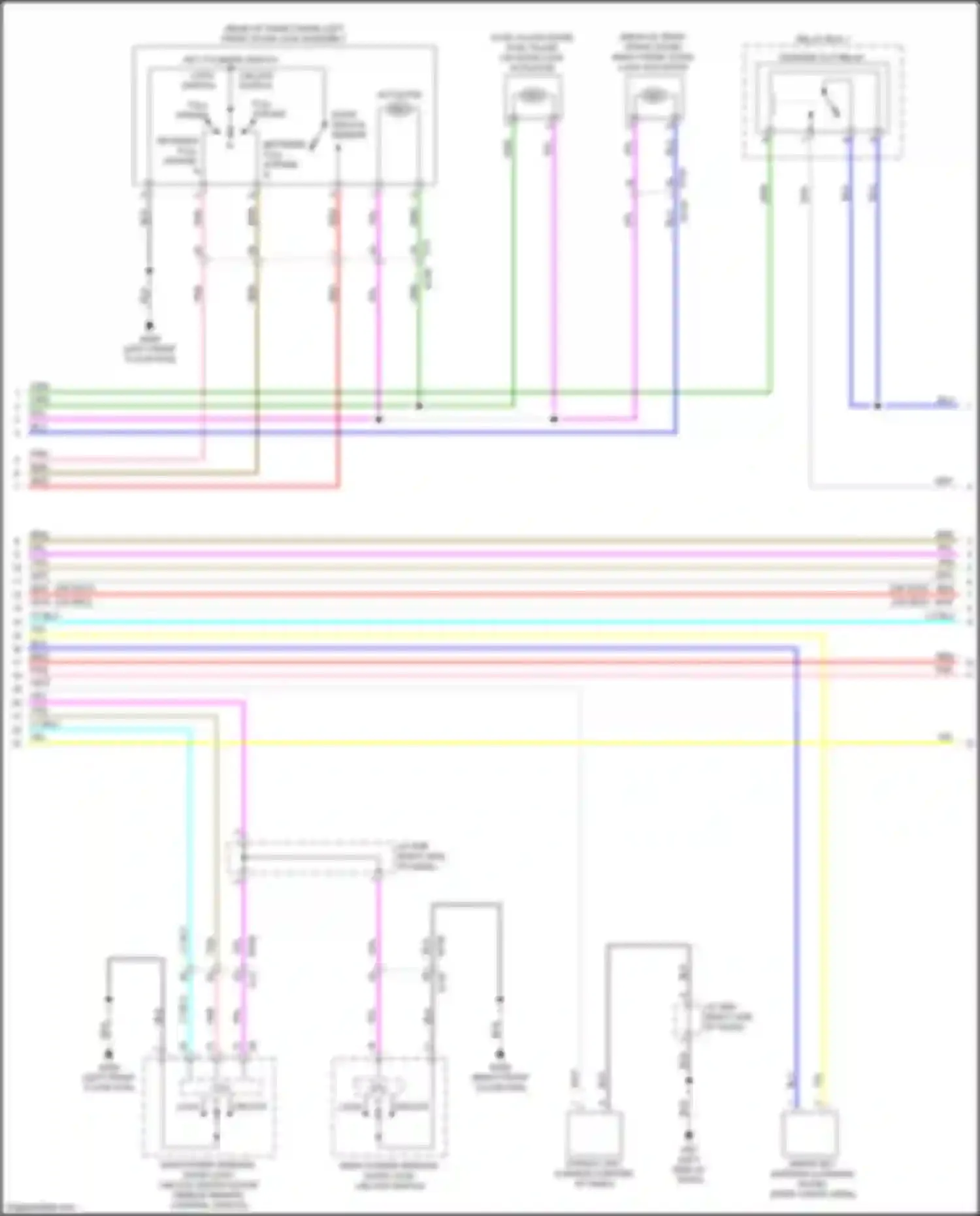 Wiring diagram relay box 1) for Infiniti QX50 II (2017-2024) (1 of 2)