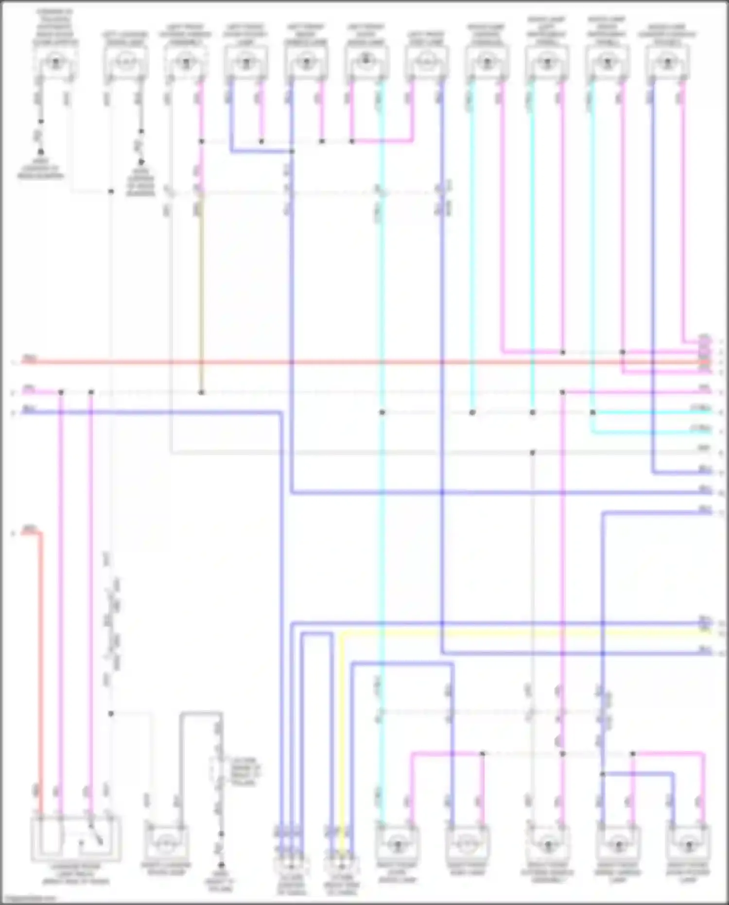 Wiring diagram right front outside handle assembly for Infiniti QX50 II (2017-2024) (1 of 5)