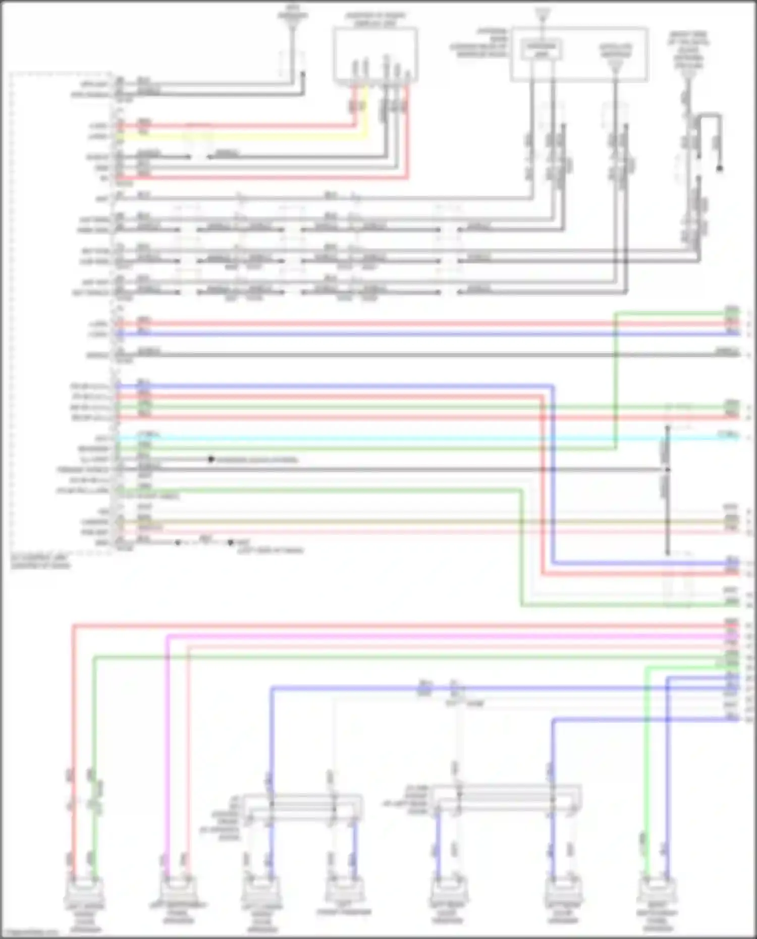 Wiring diagram right instrument panel speaker for Infiniti QX50 II (2017-2024) (1 of 2)