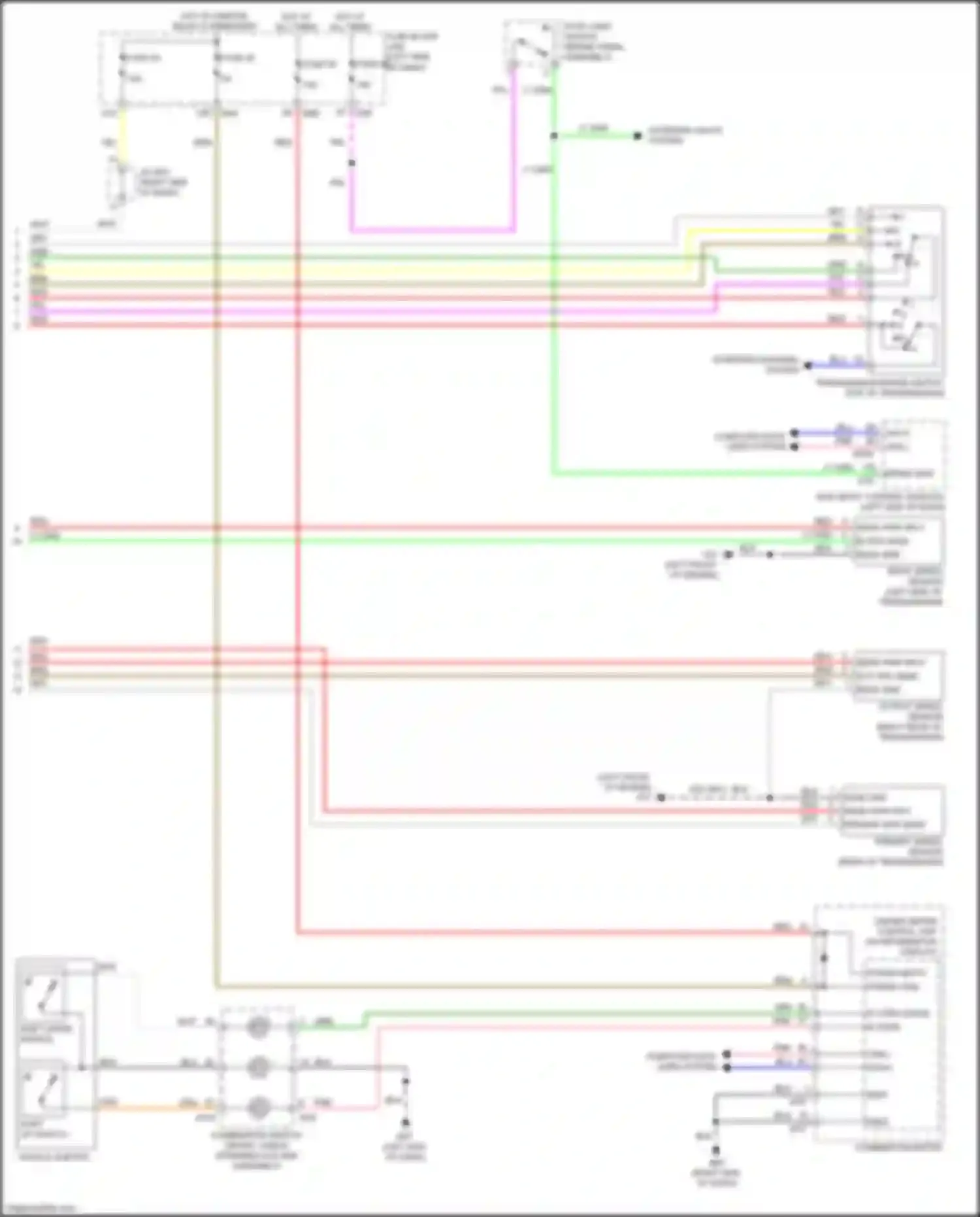 Wiring diagram shift down switch for Infiniti QX50 II (2017-2024) (1 of 1)