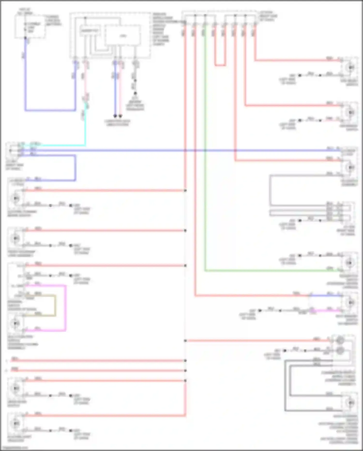 Wiring diagram steering column assembly for Infiniti QX50 II (2017-2024) (8 of 22)