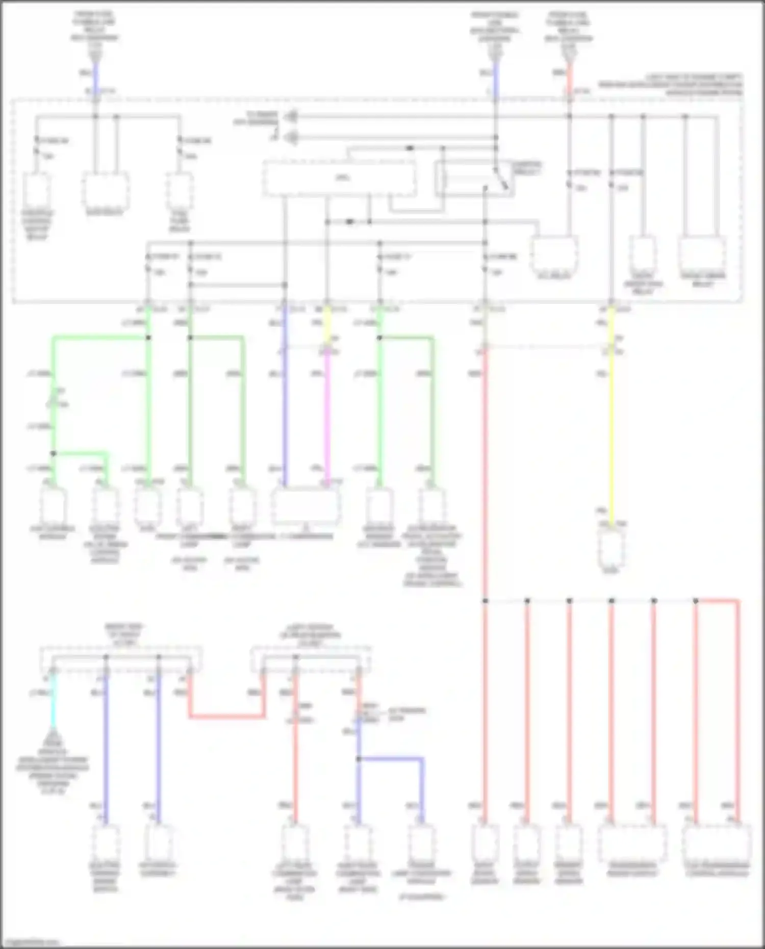 Wiring diagram throttle control motor relay for Infiniti QX50 II (2017-2024) (2 of 3)