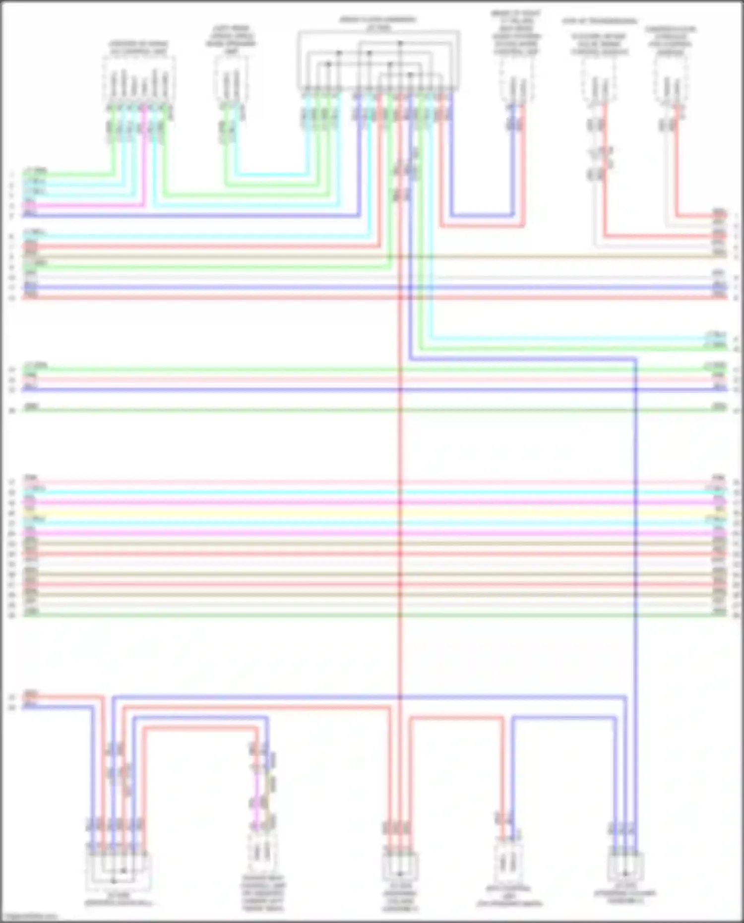 Wiring diagram w/o bose audio system for Infiniti QX50 II (2017-2024) (1 of 2)
