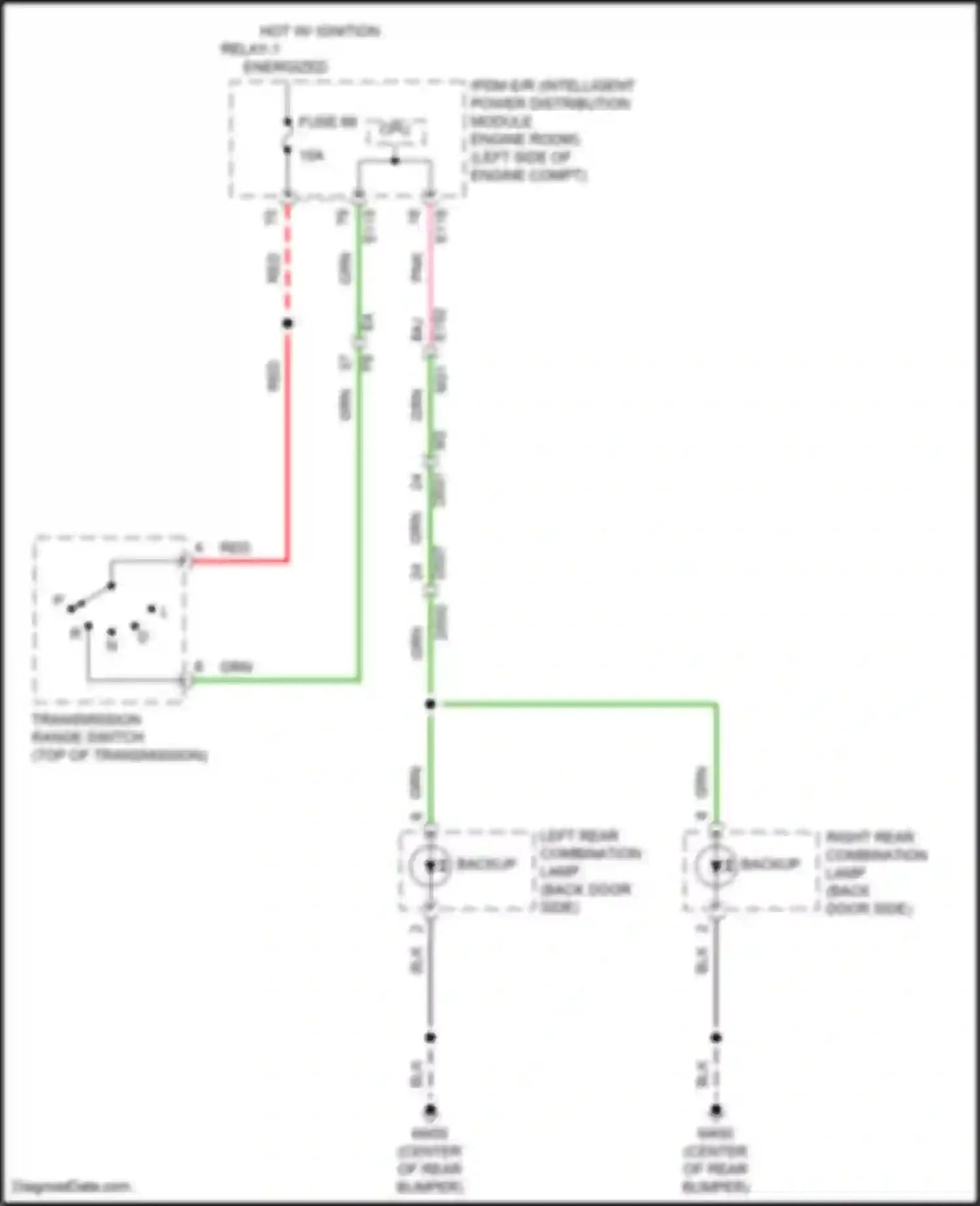 QX55 Infiniti I (2020-2024): Backup lamps circuit