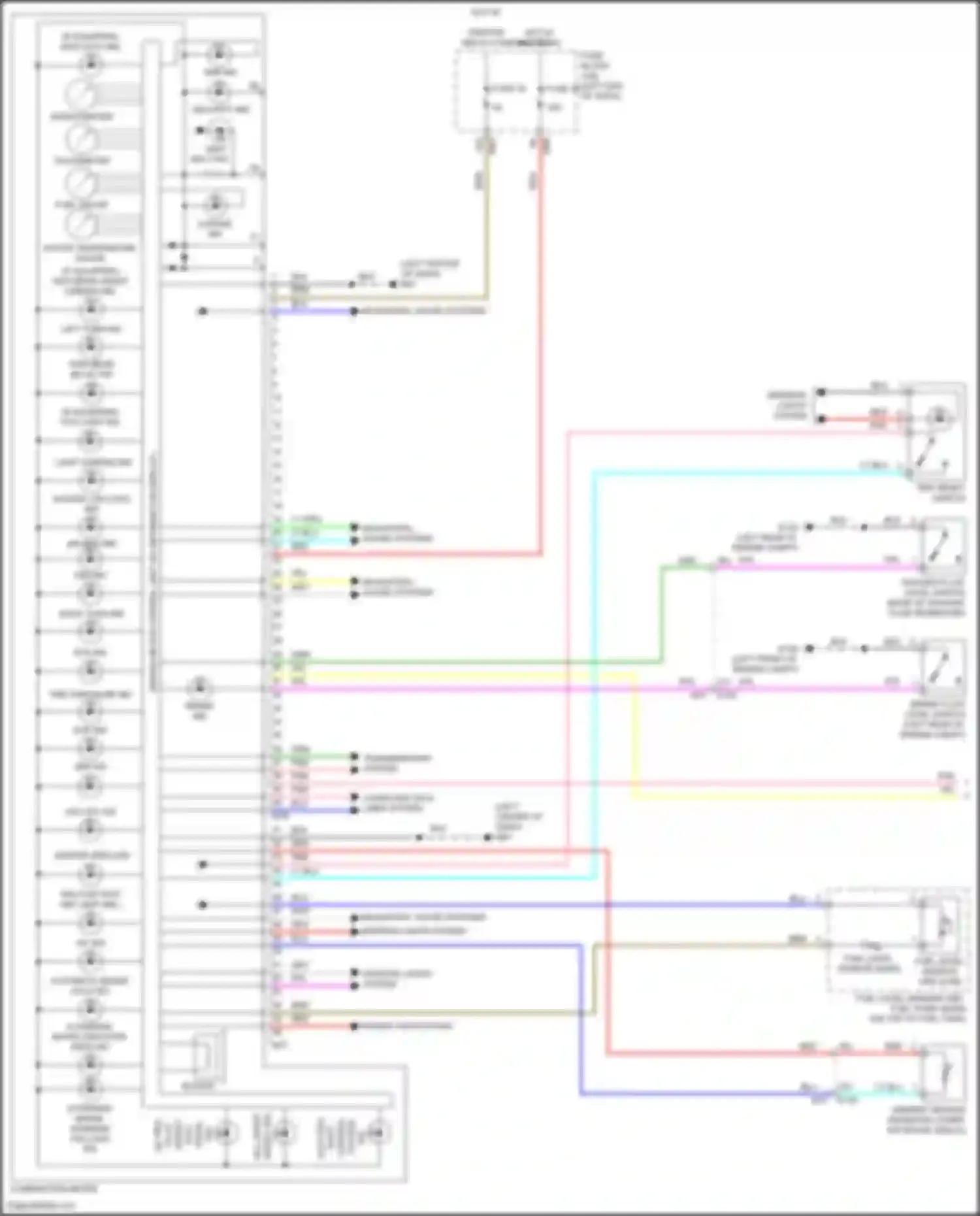 QX55 Infiniti I (2020-2024): Instrument cluster circuit (1 of 2)