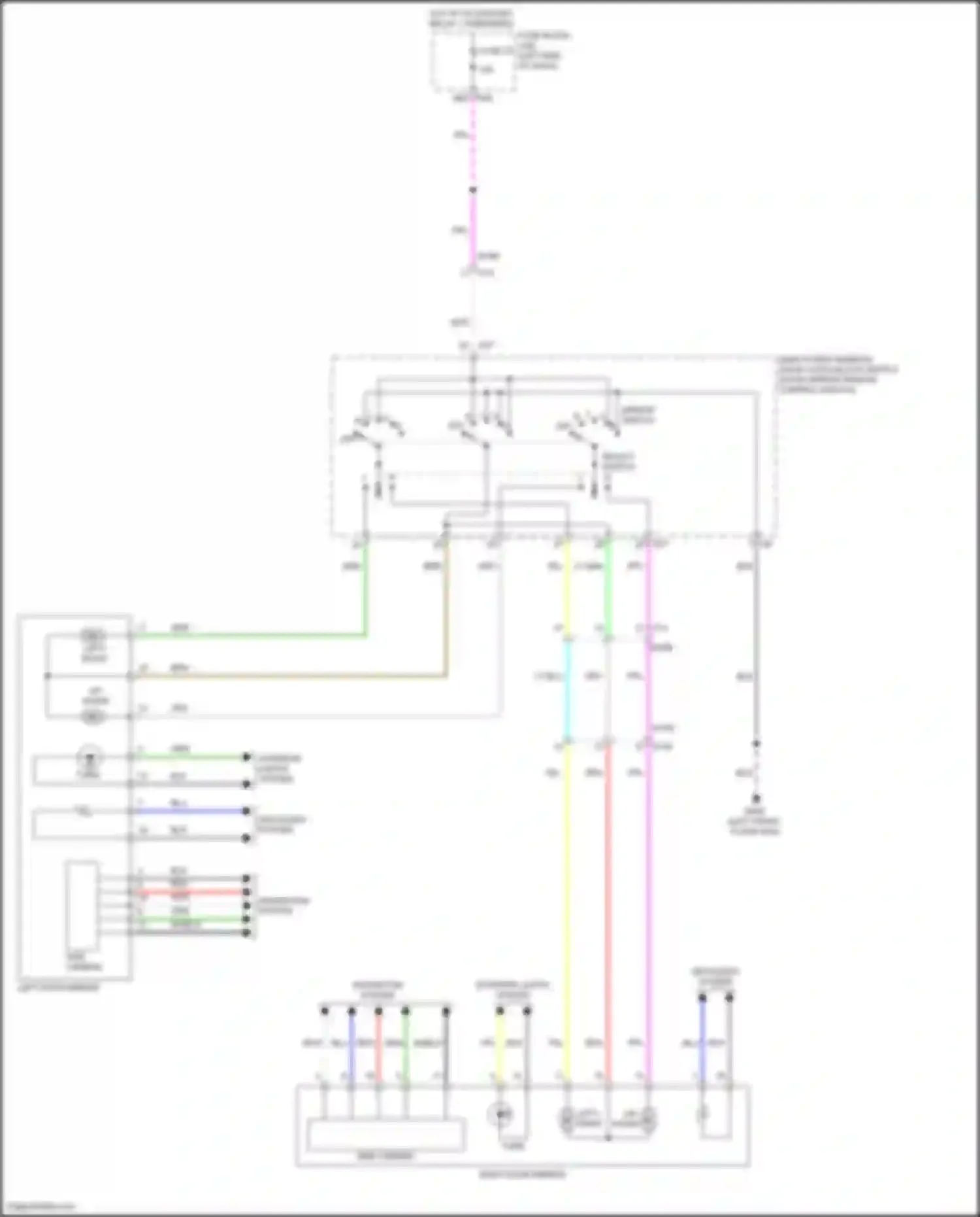 QX55 Infiniti I (2020-2024): Power mirrors circuit