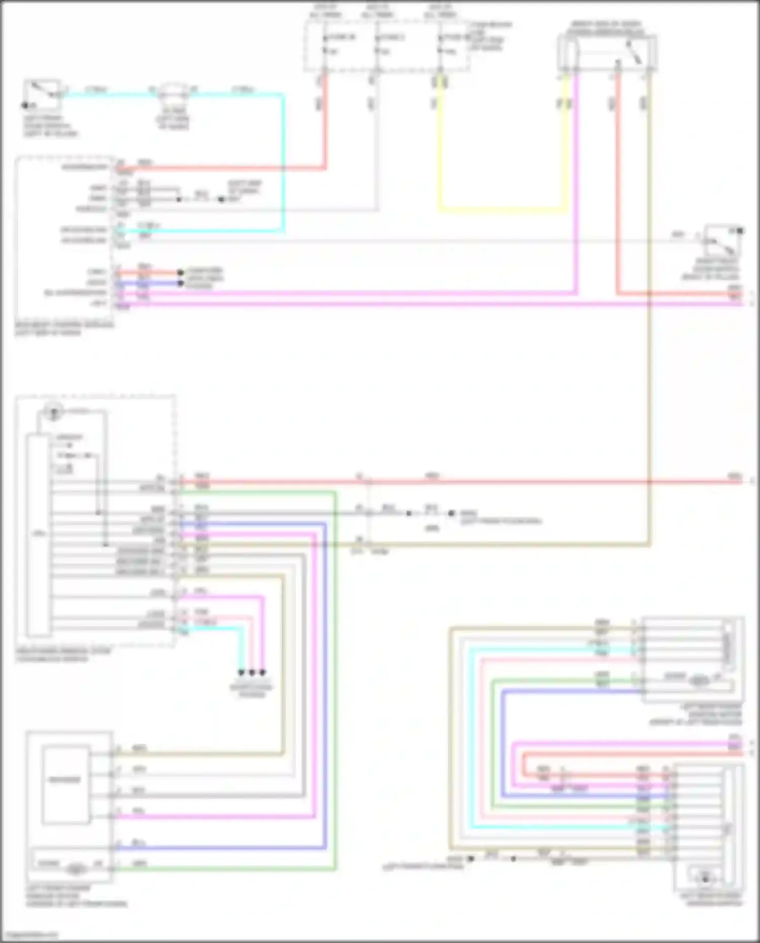 QX55 Infiniti I (2020-2024): Power windows circuit (1 of 2)