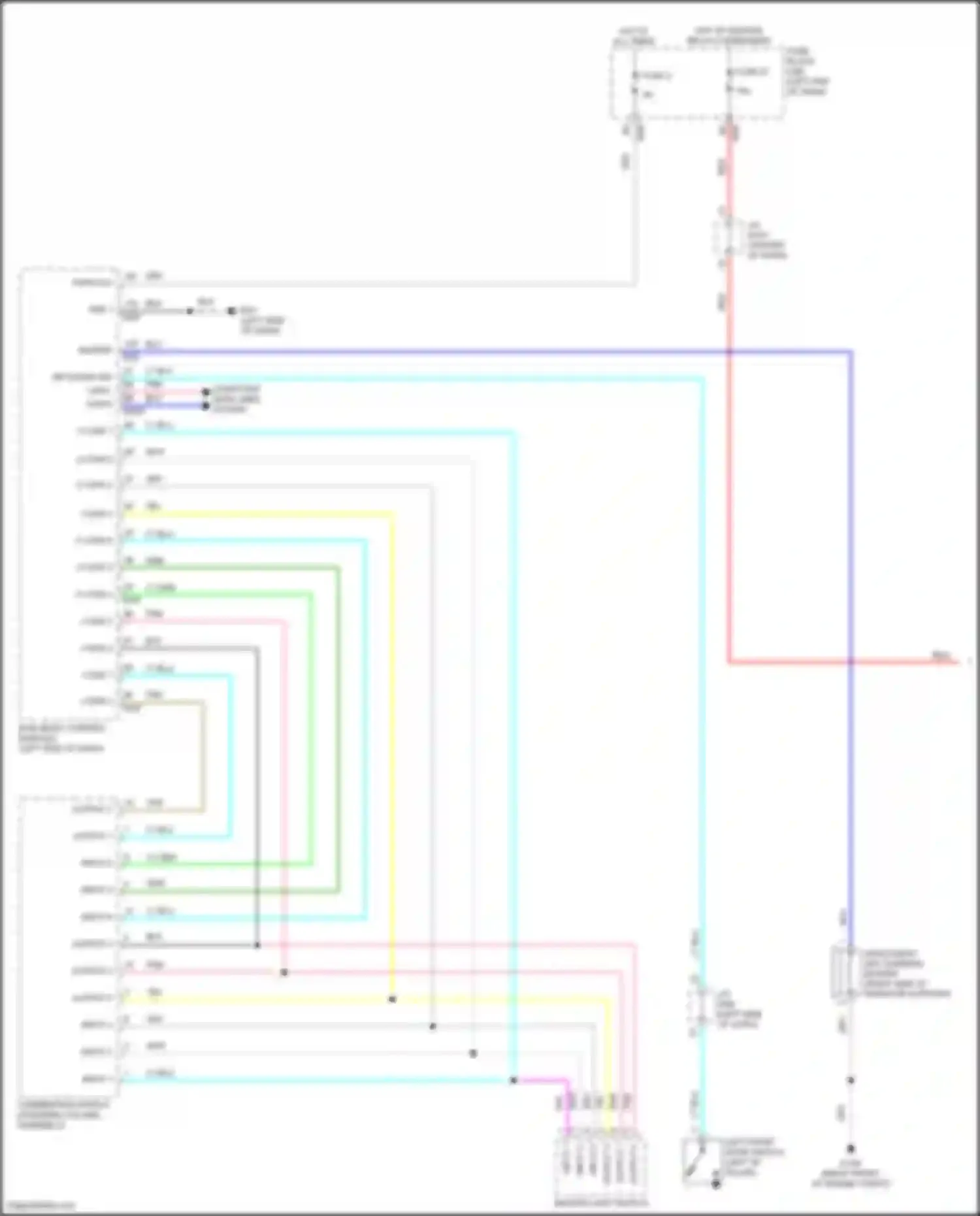 QX55 Infiniti I (2020-2024): Chime circuit (1 of 2)