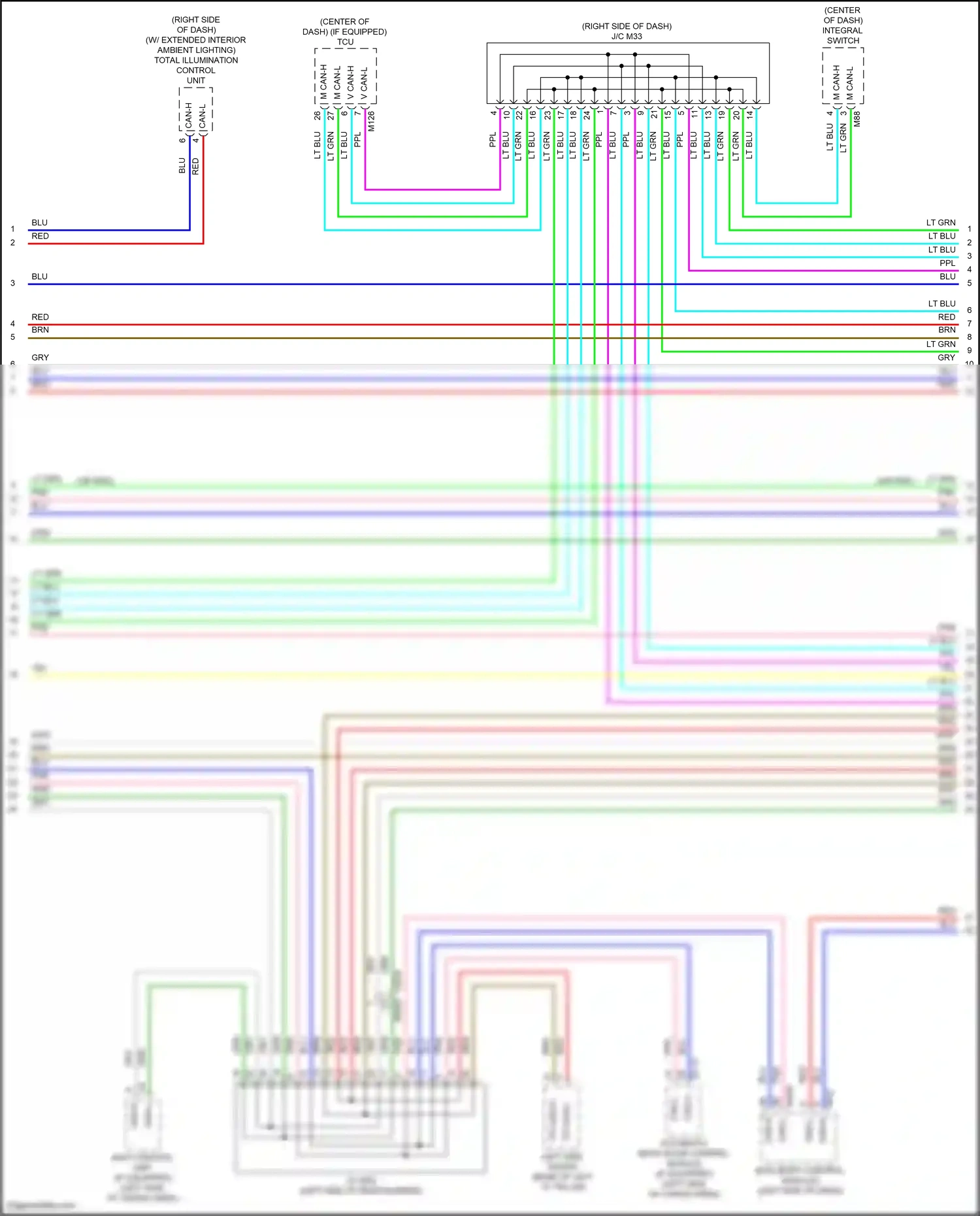 Wiring diagram automatic back door control module for Infiniti QX55 I (2020-2024) (2 of 5)