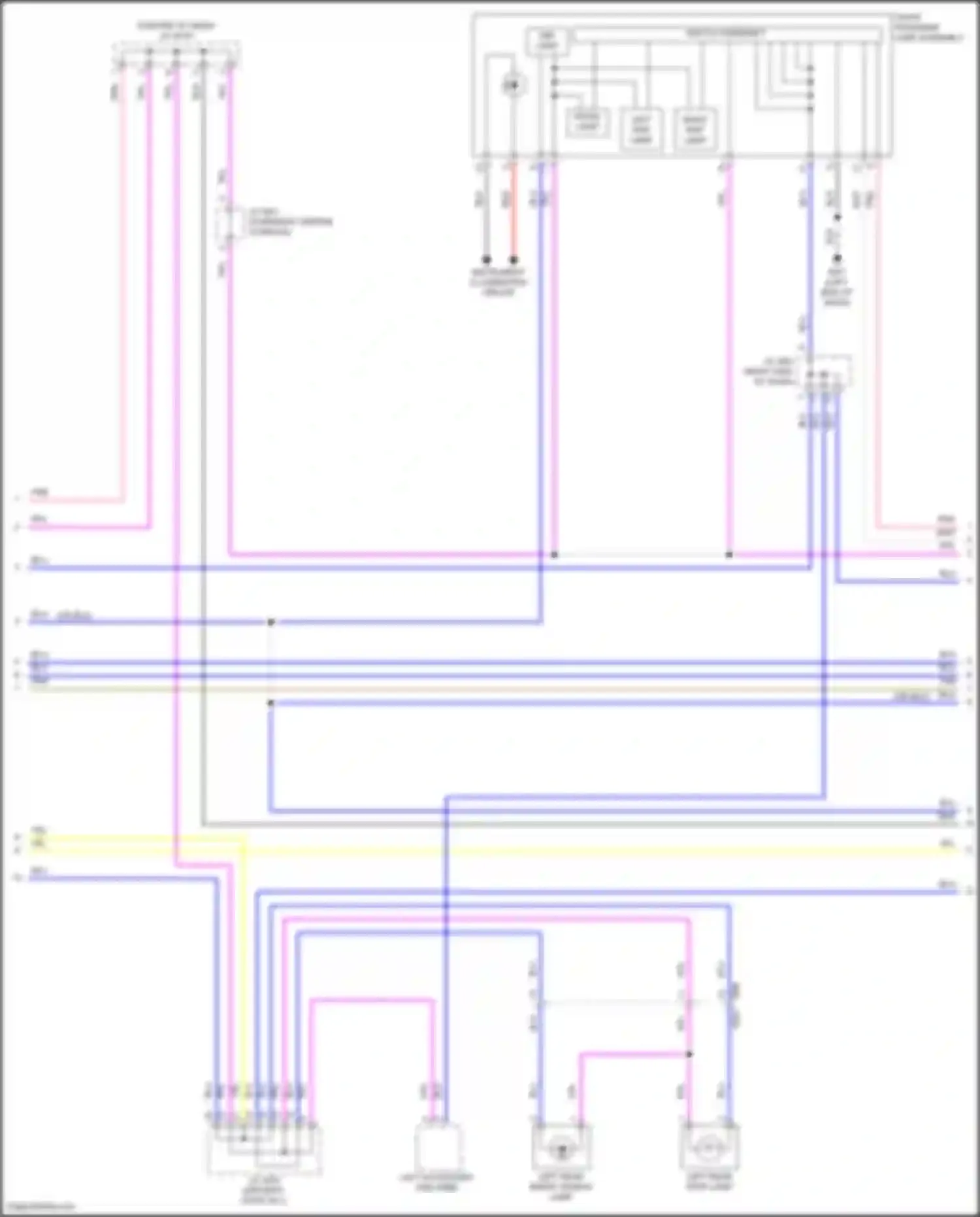 Wiring diagram dim lamp for Infiniti QX55 I (2020-2024)
