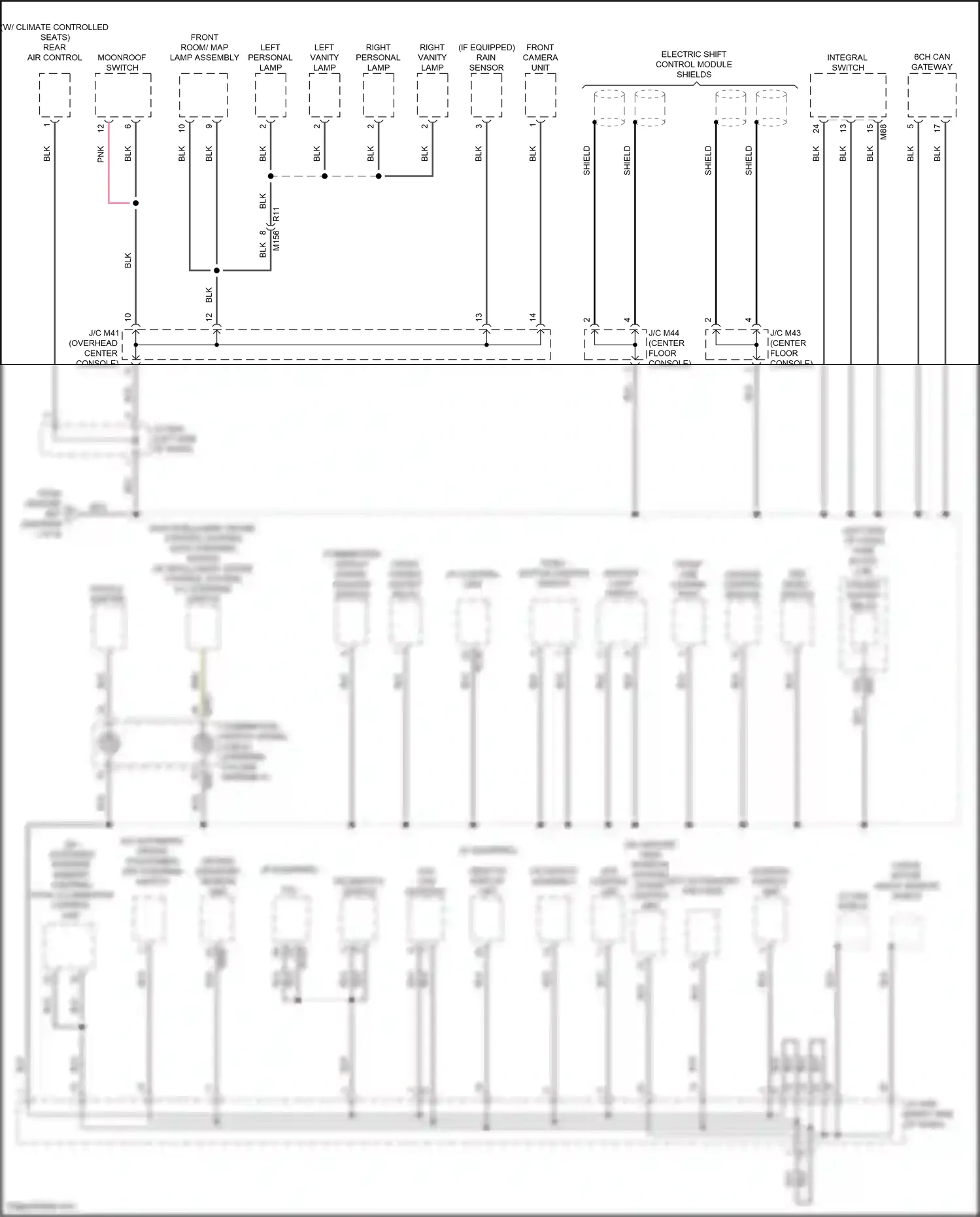 Wiring diagram chassis control module for Infiniti QX55 I (2020-2024) (4 of 6)