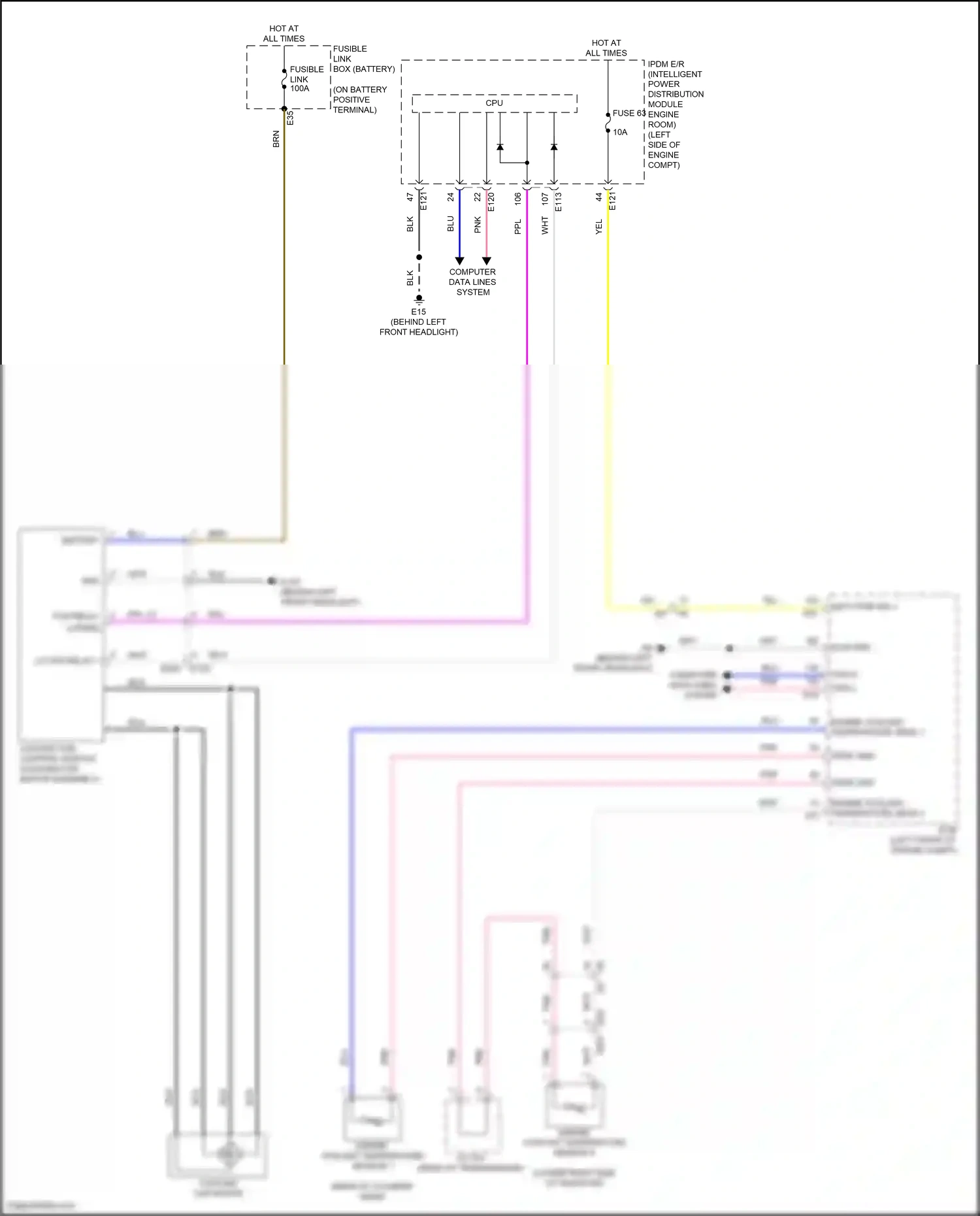 Wiring diagram computer data lines system for Infiniti QX55 I (2020-2024) (11 of 81)