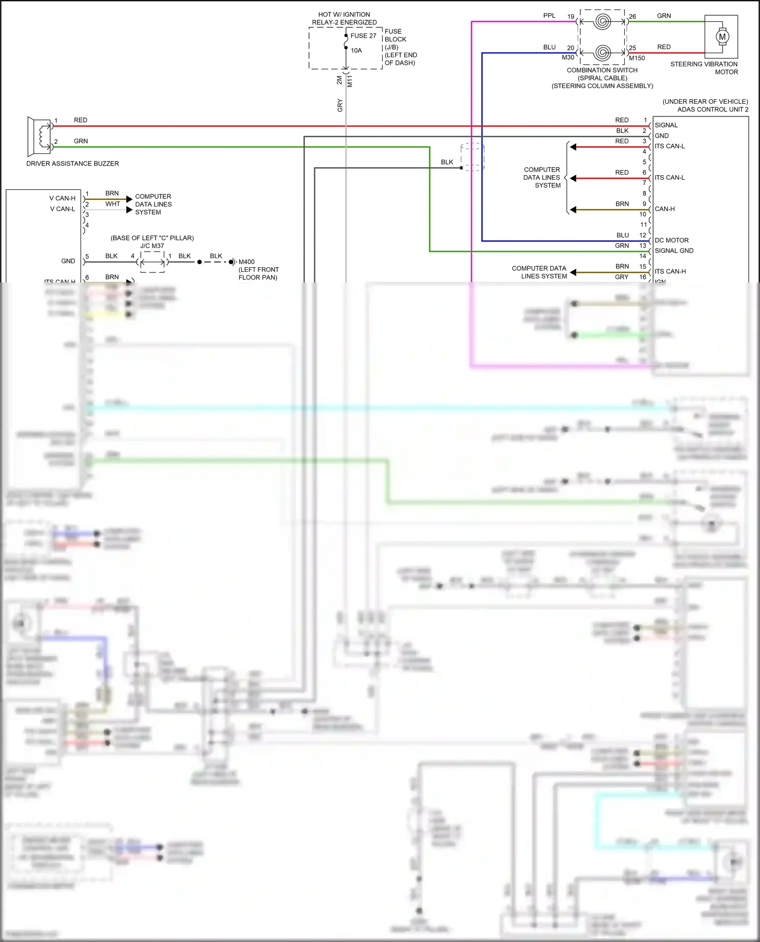Wiring diagram computer data lines system for Infiniti QX55 I (2020-2024) (25 of 81)