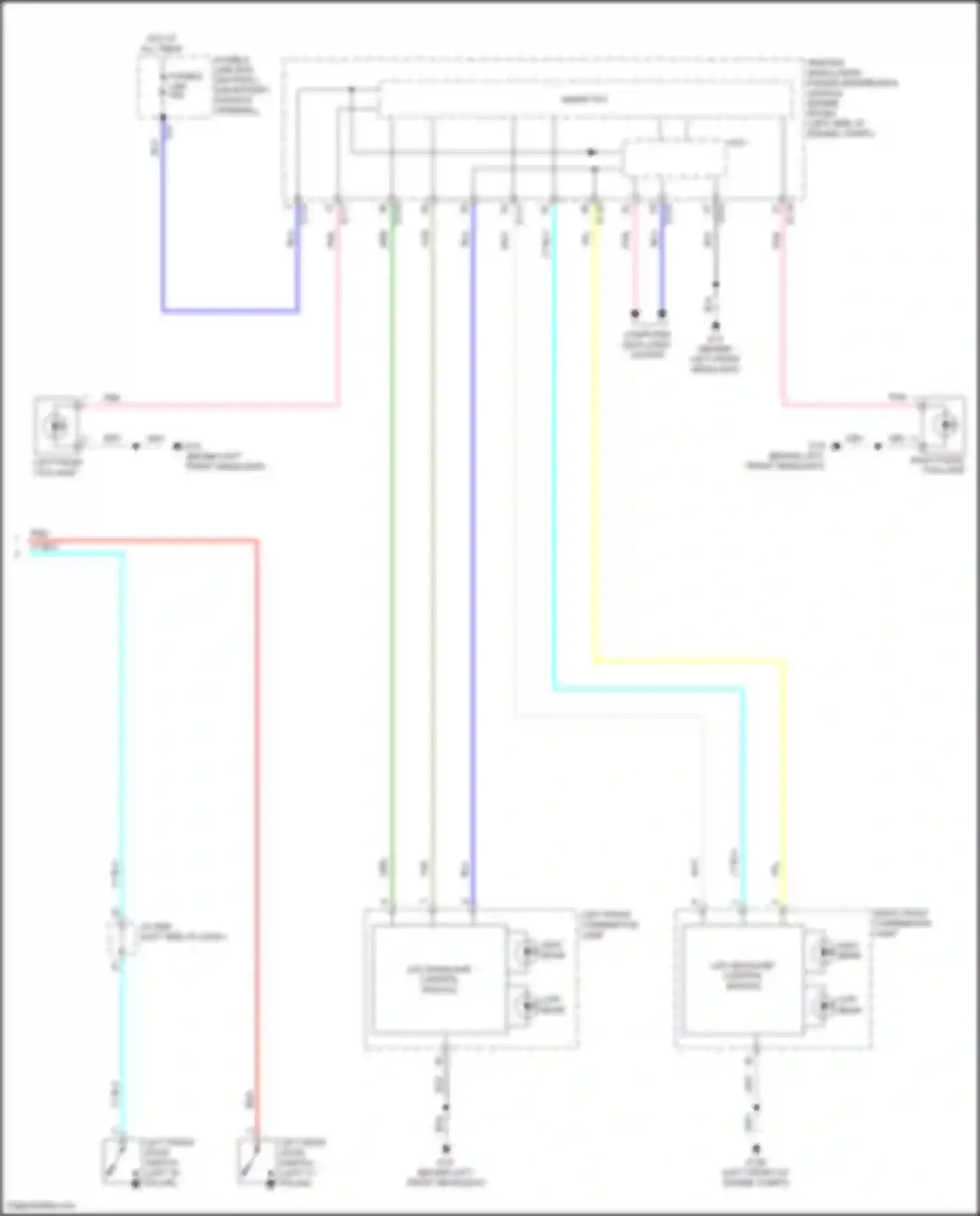 Wiring diagram left "c" pillar) for Infiniti QX55 I (2020-2024)