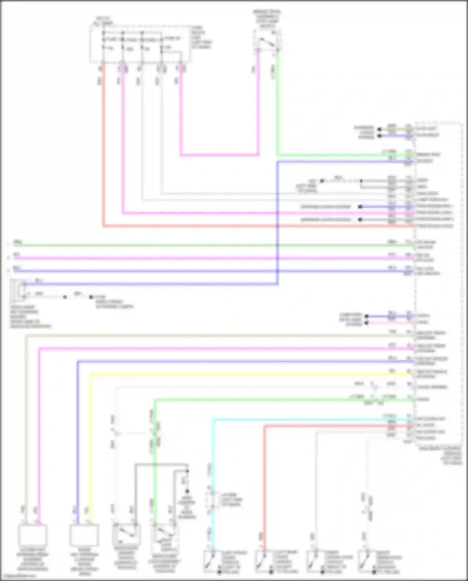 Wiring diagram pwm roomlamp 1 for Infiniti QX55 I (2020-2024)