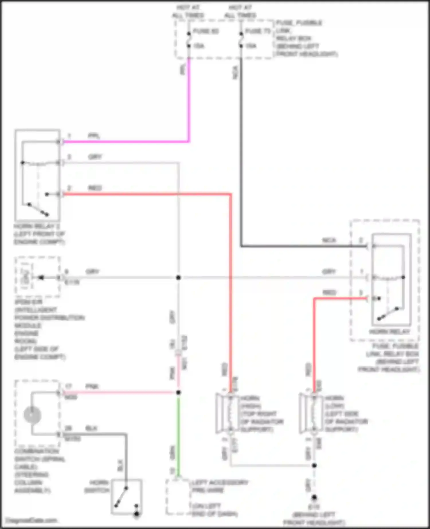 Wiring diagram intake air temperature sensor 2 for Infiniti QX55 I (2020-2024)