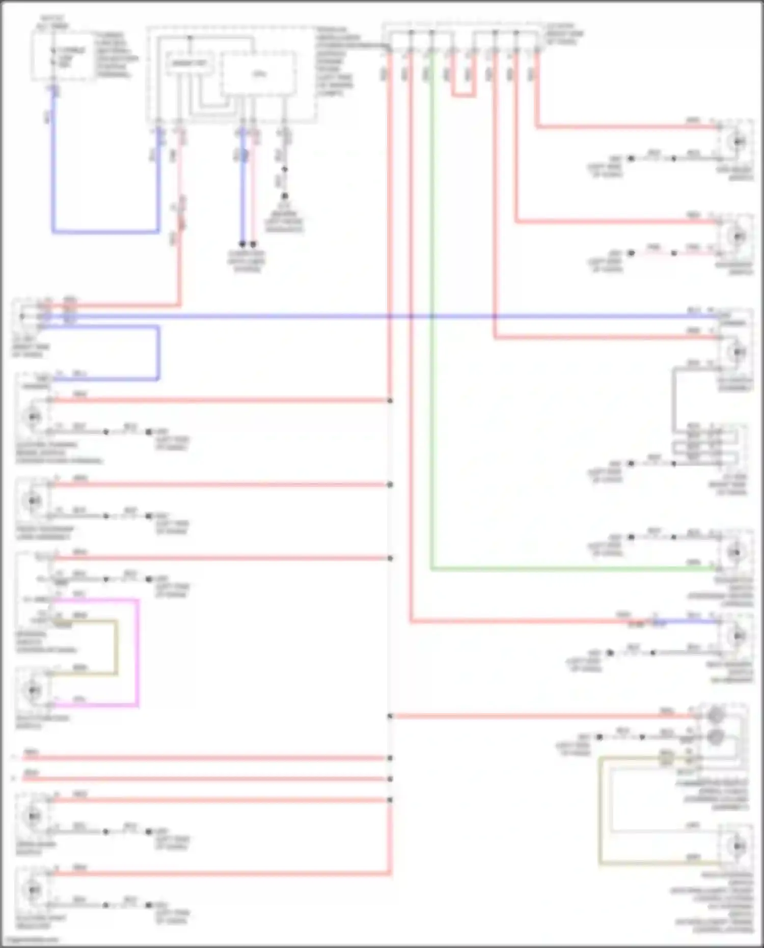 Wiring diagram seat memory switch for Infiniti QX55 I (2020-2024)
