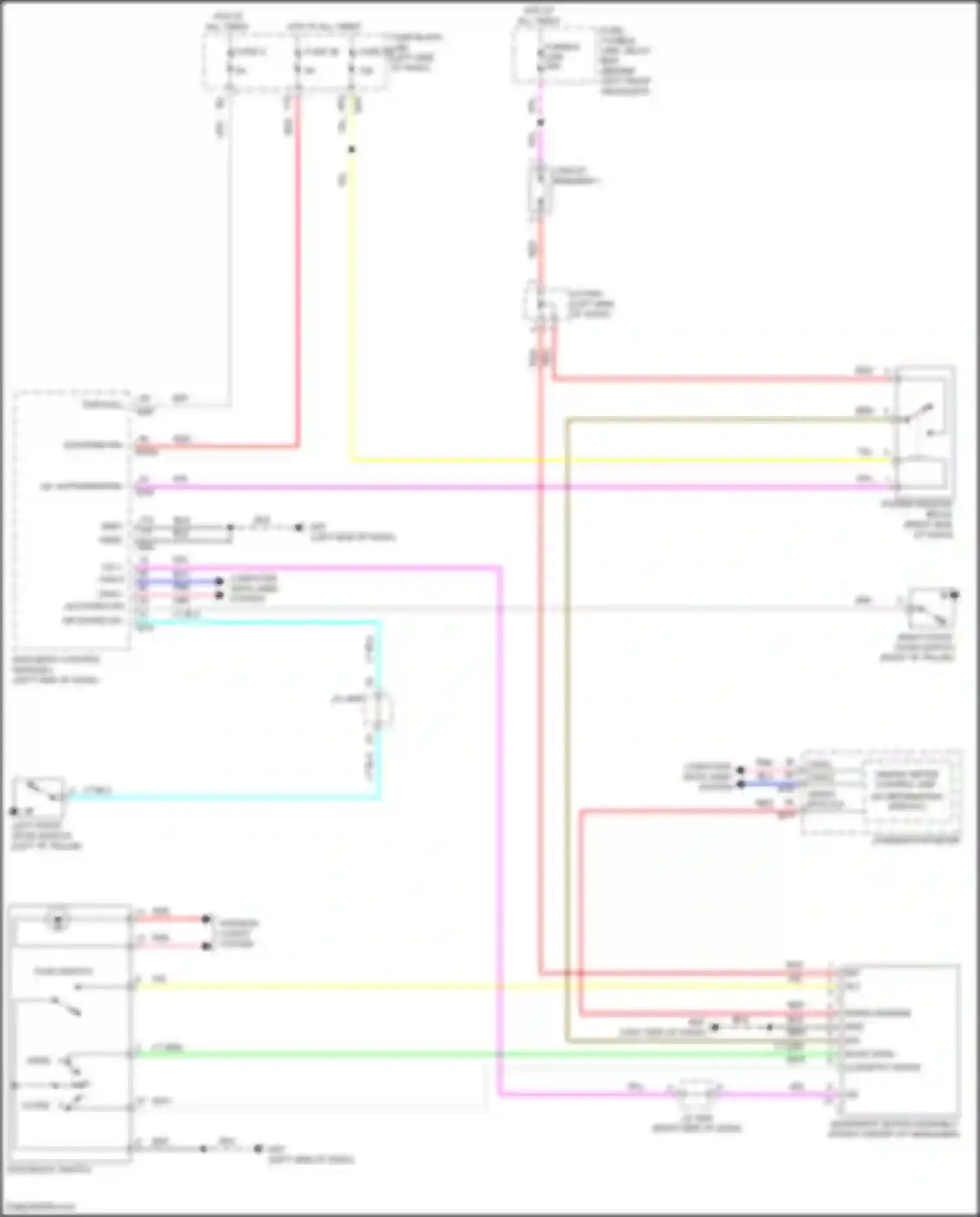 Wiring diagram slide open sw for Infiniti QX55 I (2020-2024)