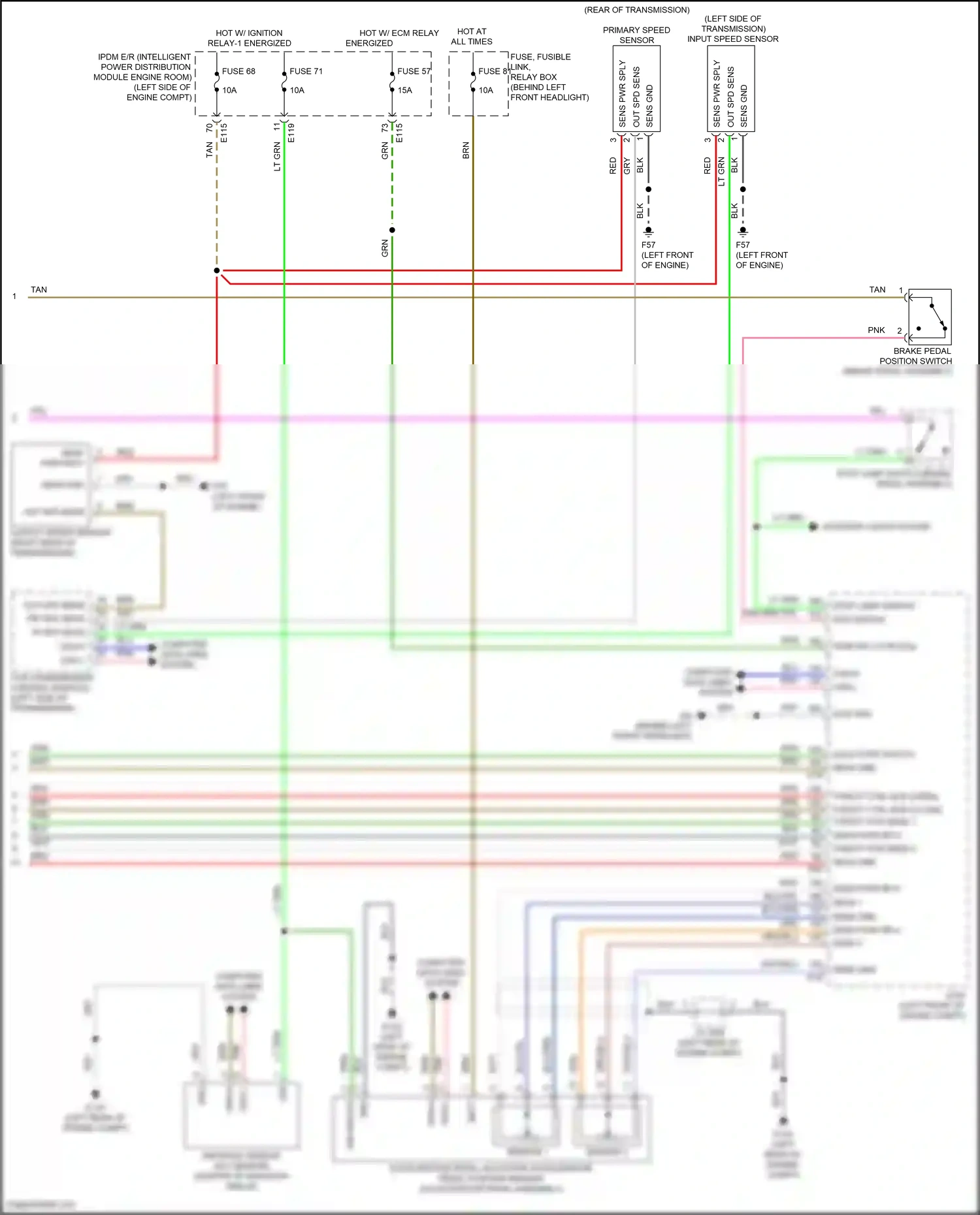 Wiring diagram input speed sensor for Infiniti QX55 I (2020-2024) (4 of 5)