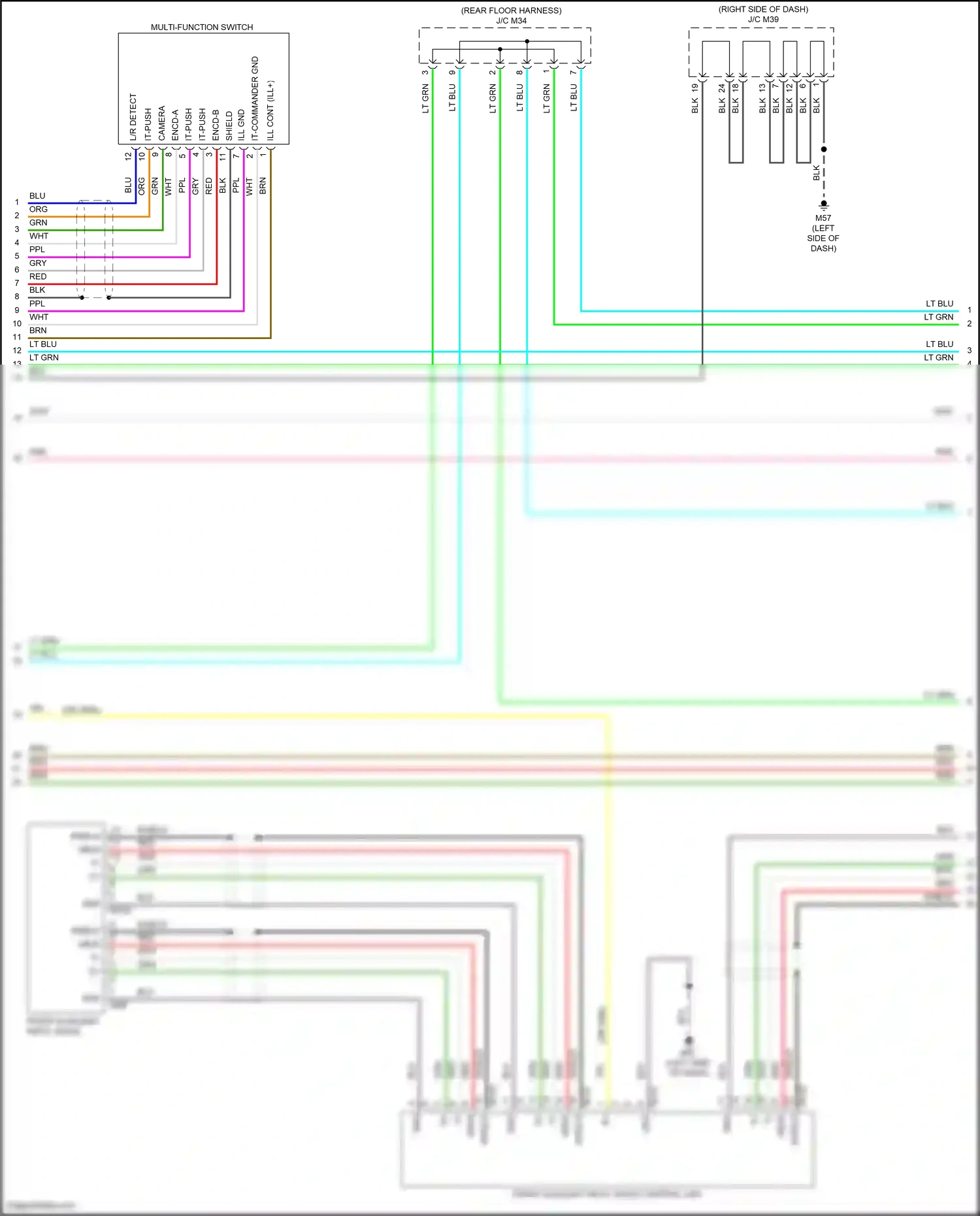Wiring diagram multi- function switch for Infiniti QX55 I (2020-2024) (2 of 5)