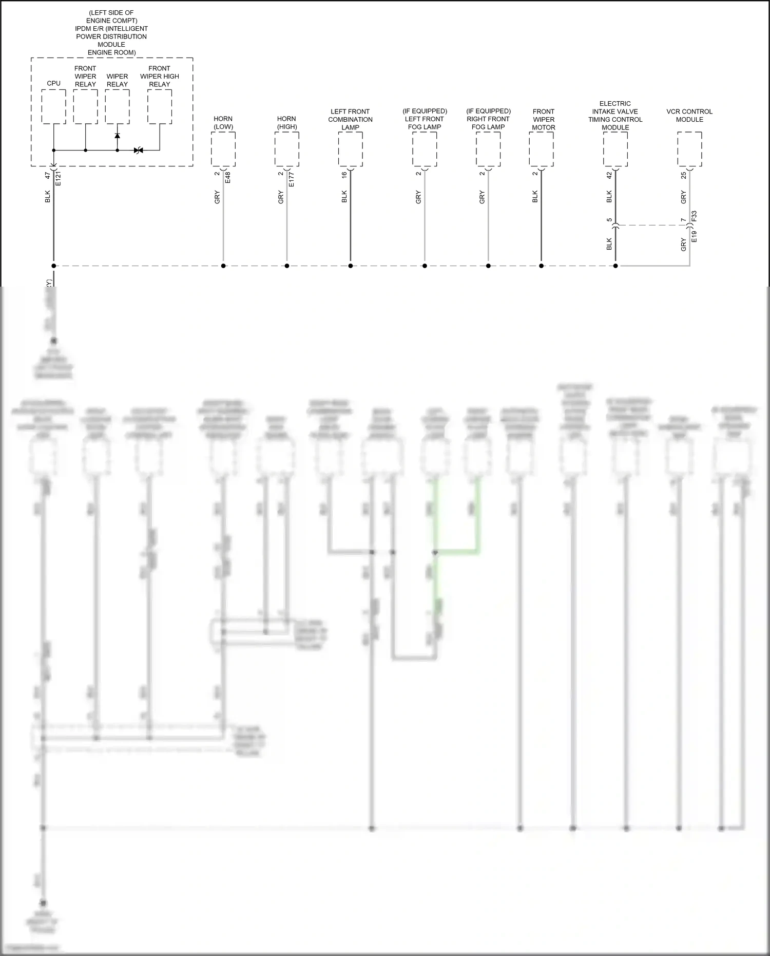 Wiring diagram occupant classification system control unit for Infiniti QX55 I (2020-2024) (3 of 5)