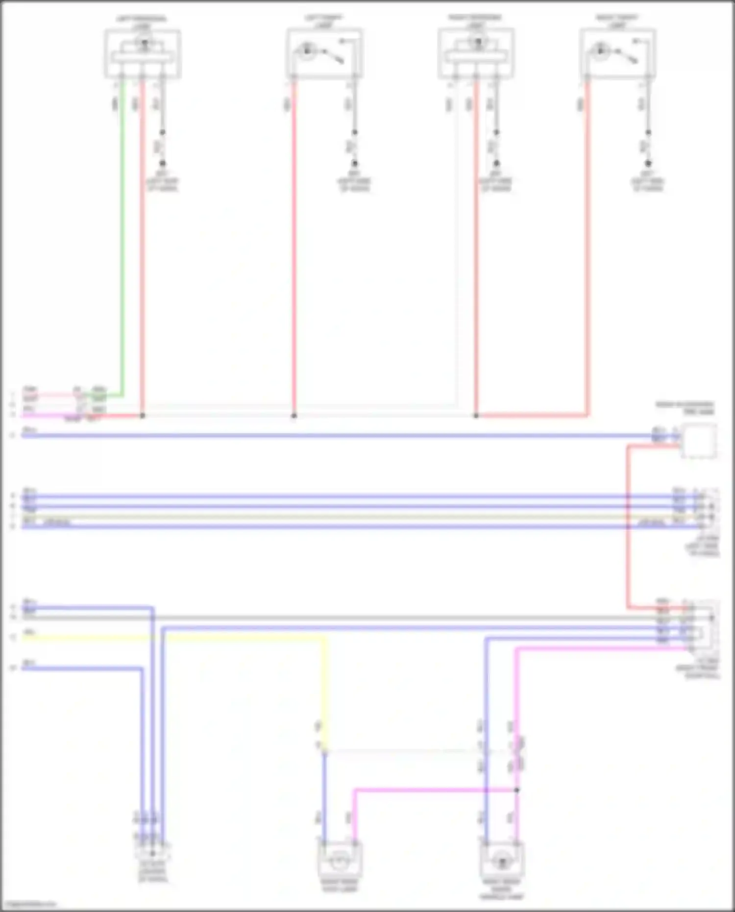 Wiring diagram right rear inside handle lamp for Infiniti QX55 I (2020-2024)