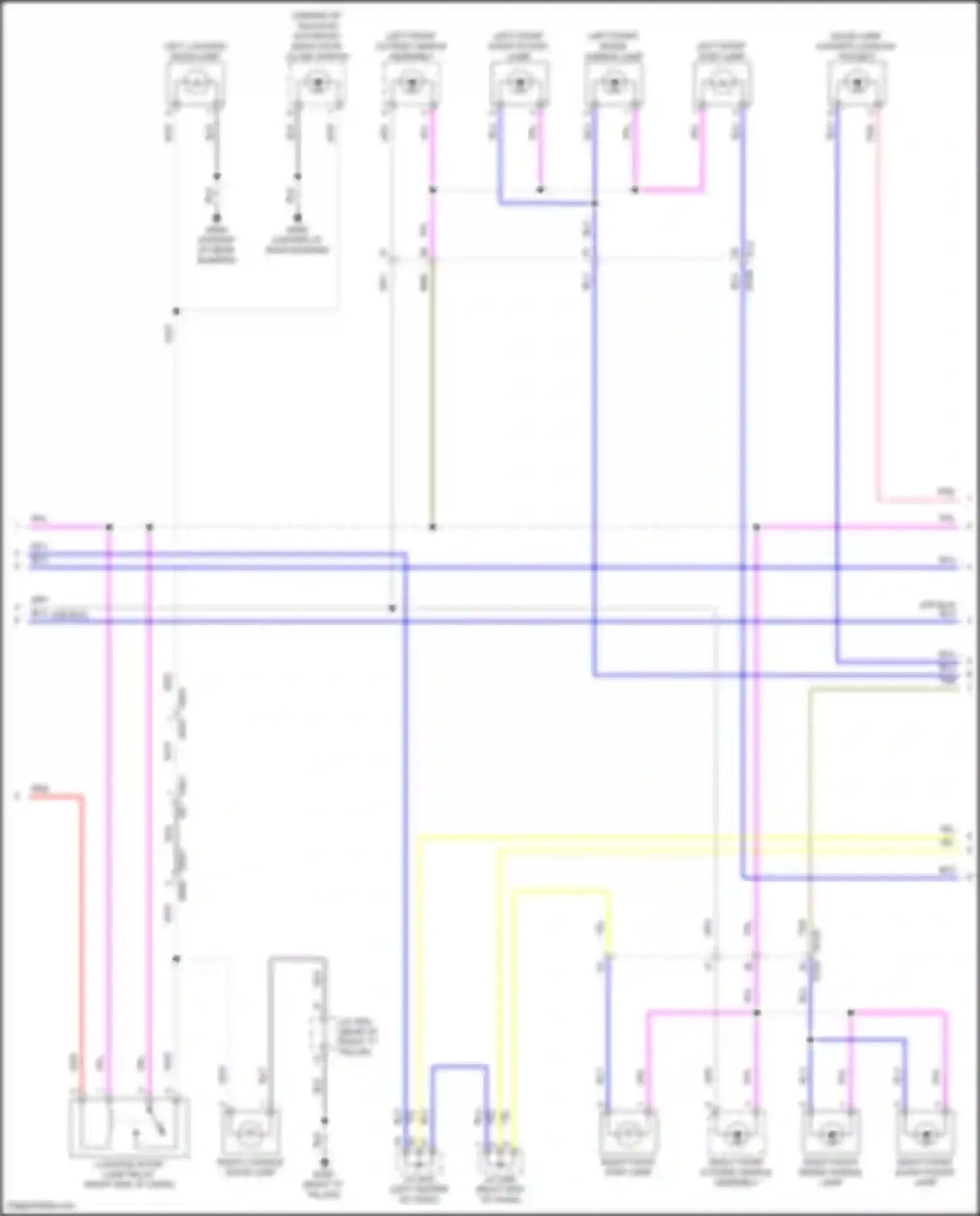 Wiring diagram right front step lamp for Infiniti QX55 I (2020-2024)