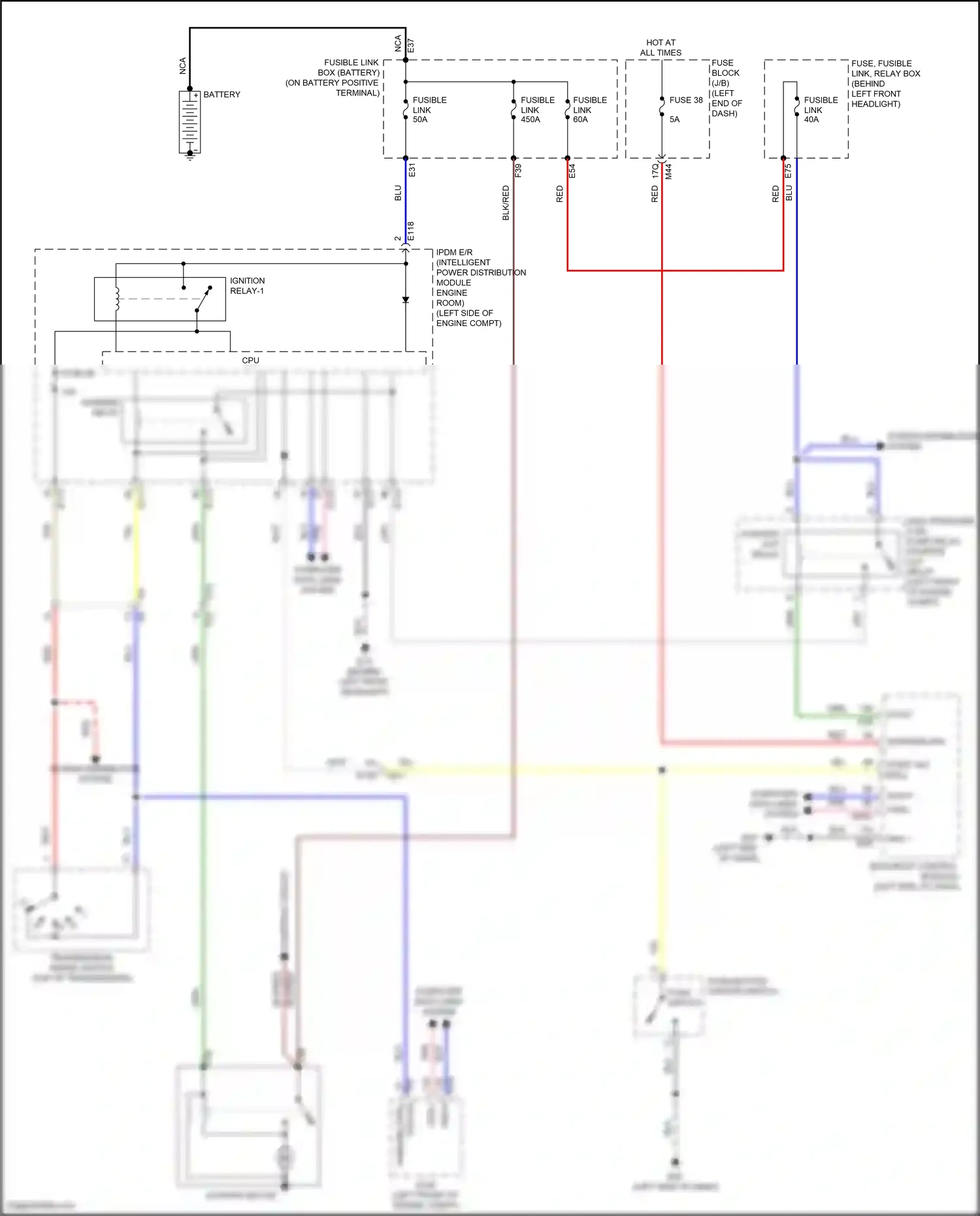 Wiring diagram push button ignition switch for Infiniti QX55 I (2020-2024) (7 of 7)
