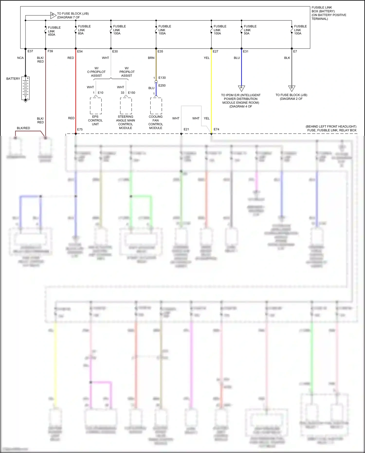 Wiring diagram steering angle main control module for Infiniti QX55 I (2020-2024) (4 of 4)