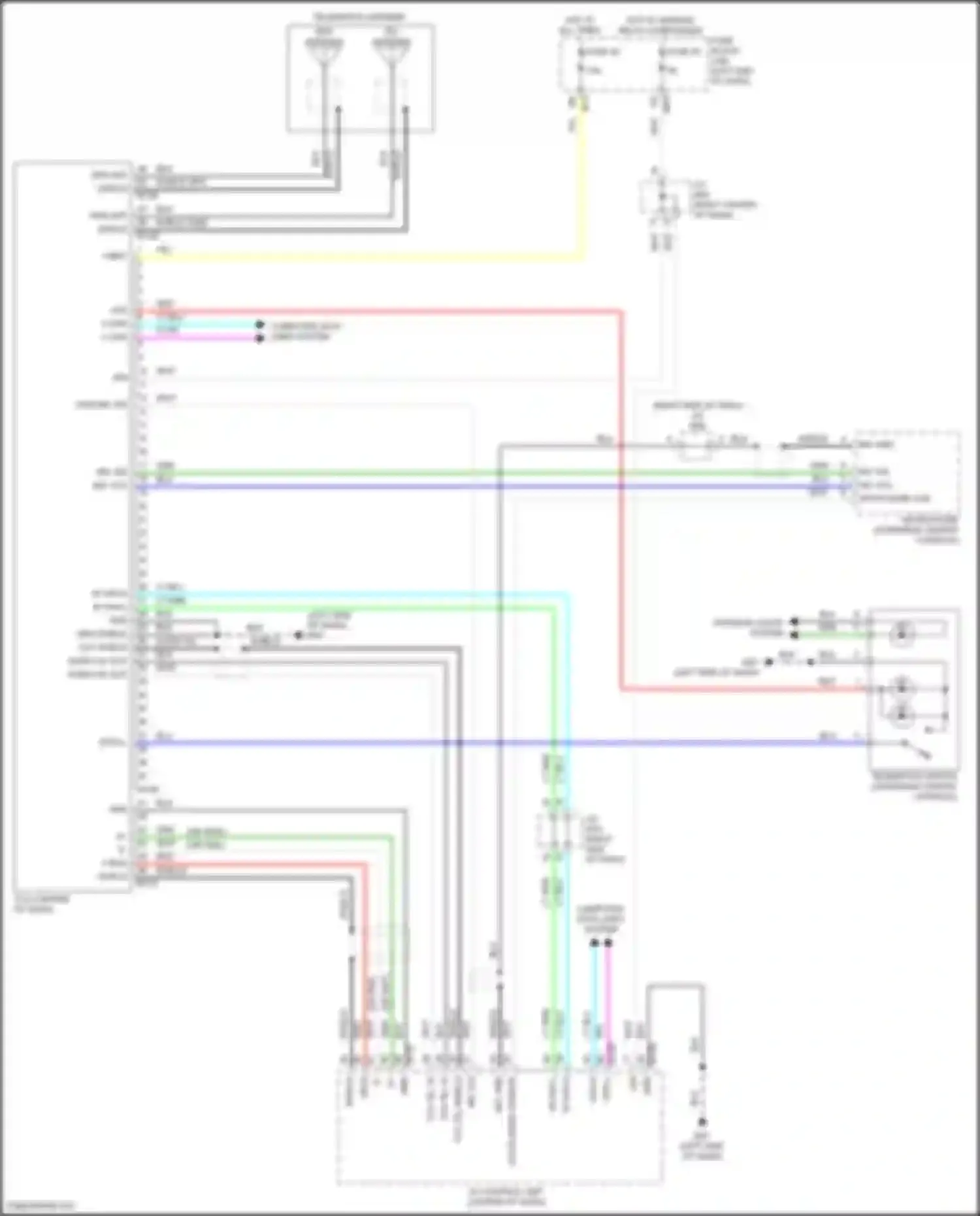Wiring diagram telematics switch for Infiniti QX55 I (2020-2024) (3 of 3)