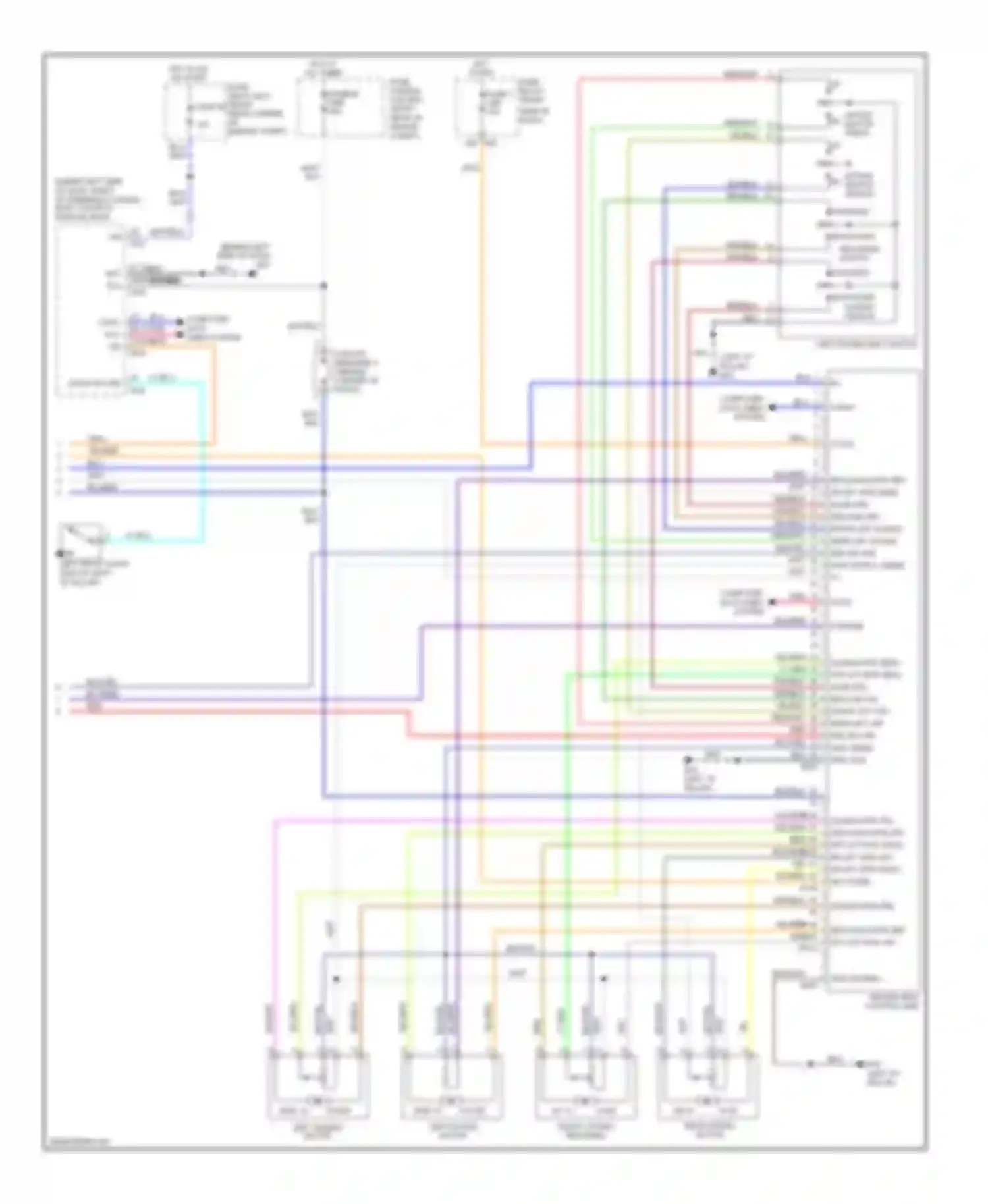 QX56 Infiniti I facelift (2007-2010): Memory systems circuit (3 of 3)