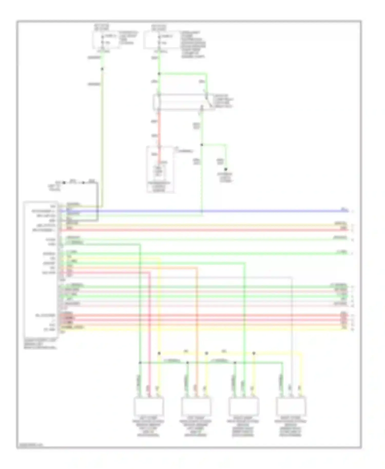 QX56 Infiniti I facelift (2007-2010): Front & rear sonar circuit (1 of 2)