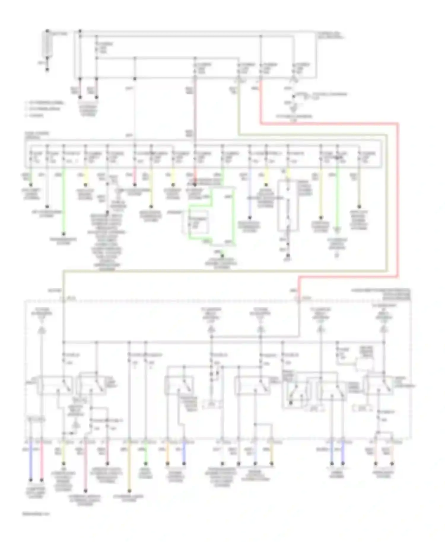 QX56 Infiniti I facelift (2007-2010): Power distribution circuit (1 of 3)