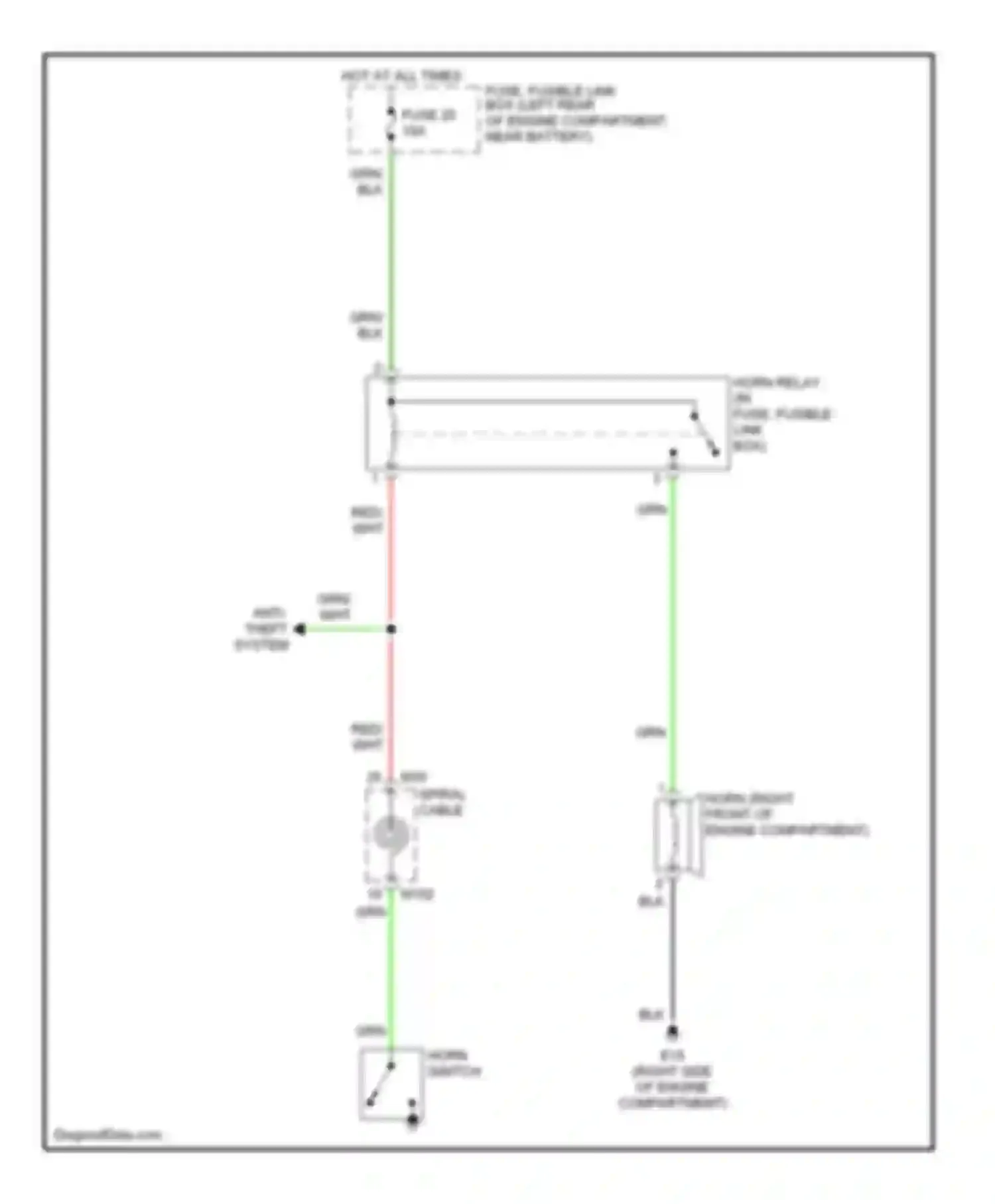 QX56 Infiniti I (2004-2007): Horn circuit