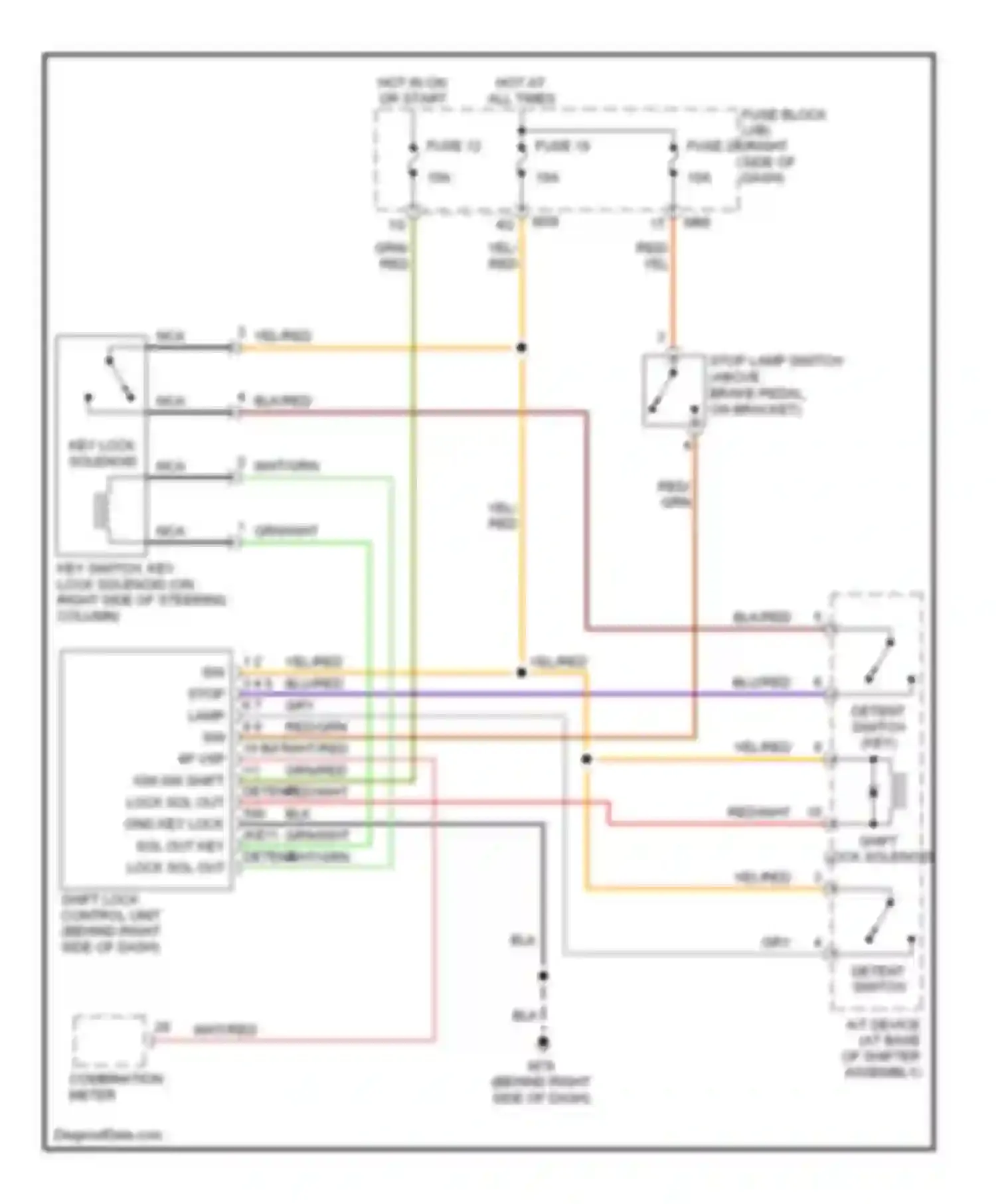 QX56 Infiniti I (2004-2007): Shift interlock circuit