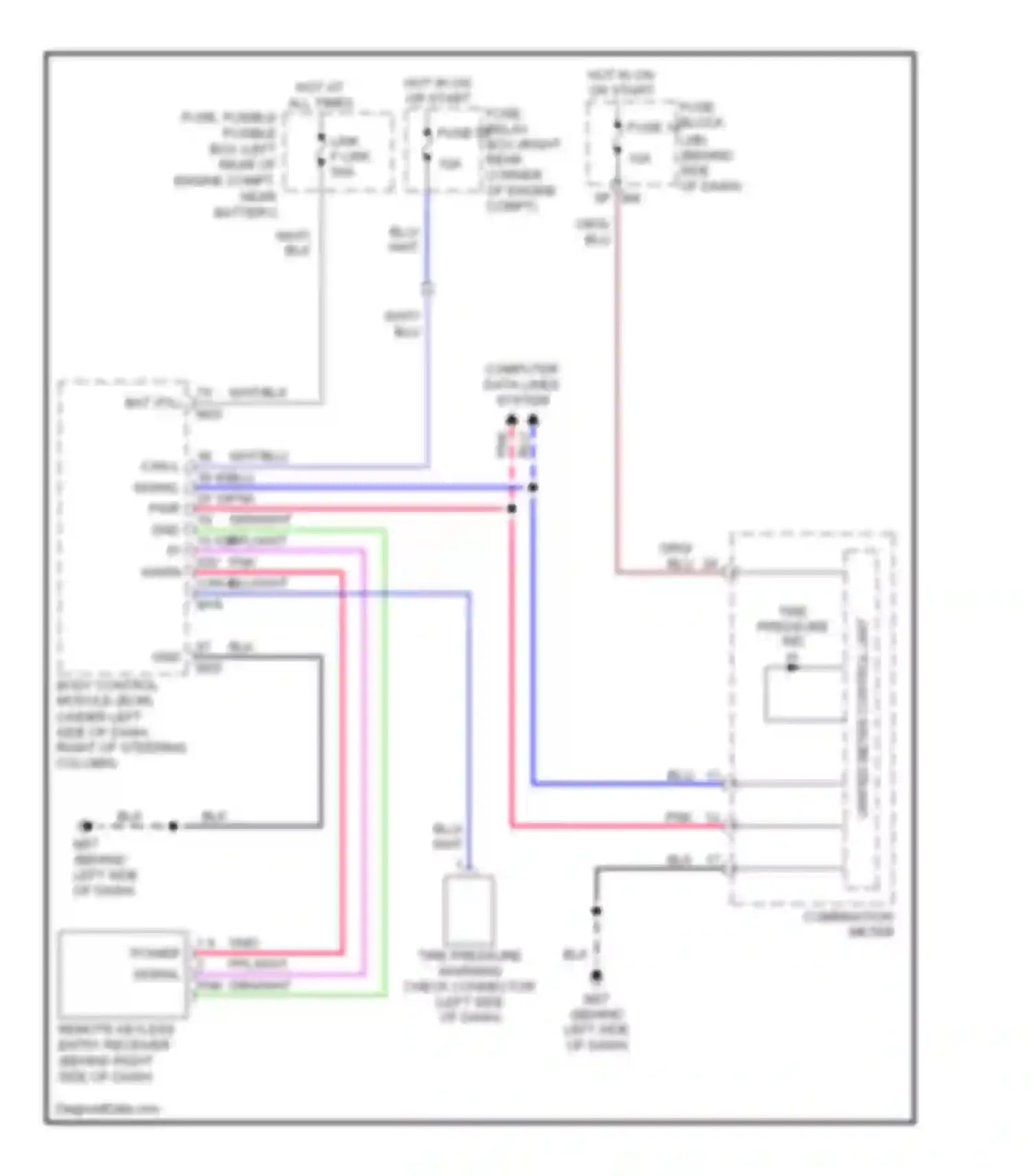 QX56 Infiniti I (2004-2007): Tire pressure monitoring circuit