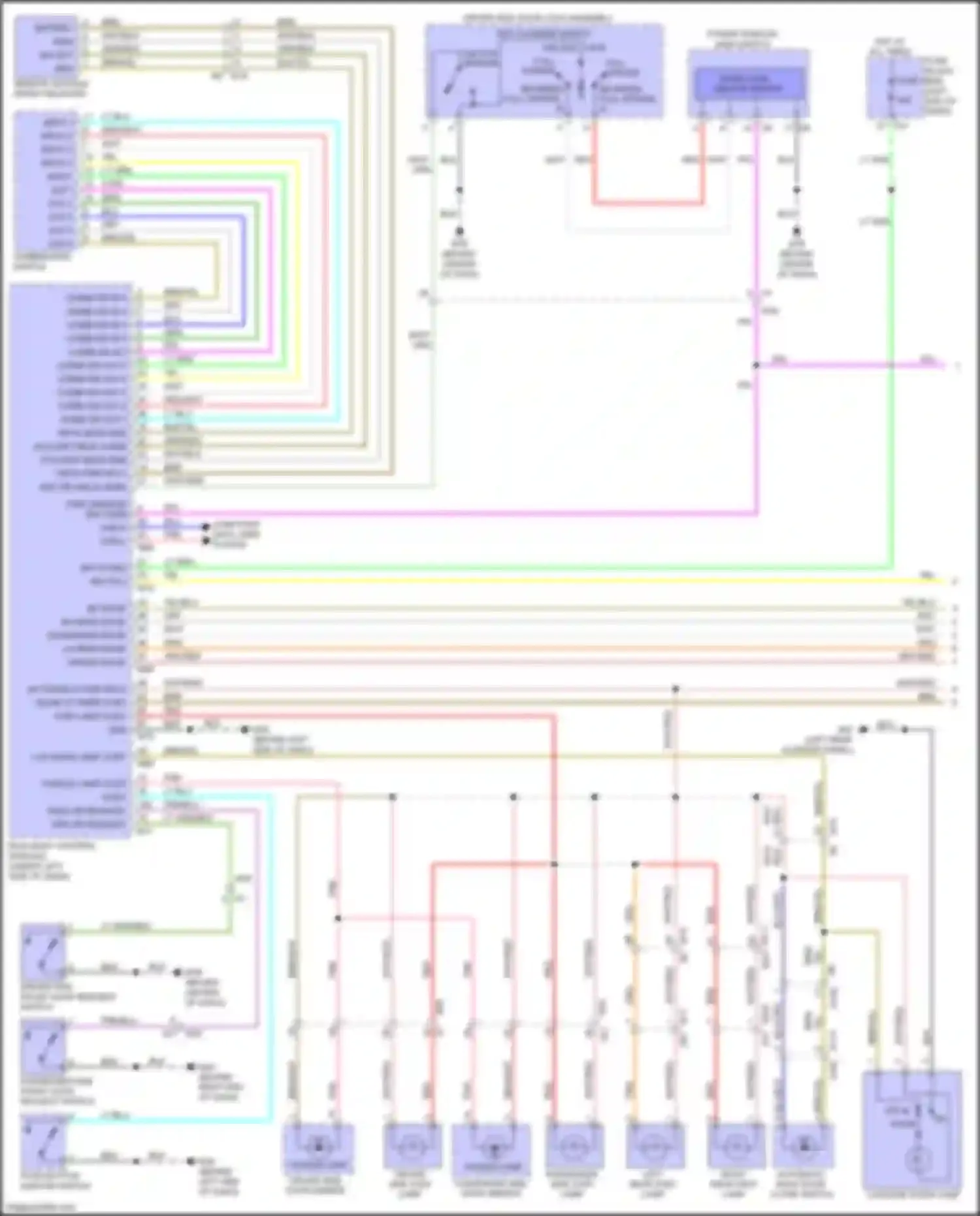 QX56 Infiniti II (2010-2013): Courtesy lamps circuit (1 of 2)
