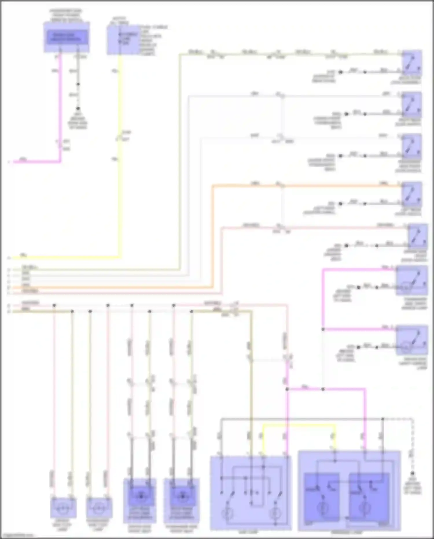 QX56 Infiniti II (2010-2013): Courtesy lamps circuit (2 of 2)