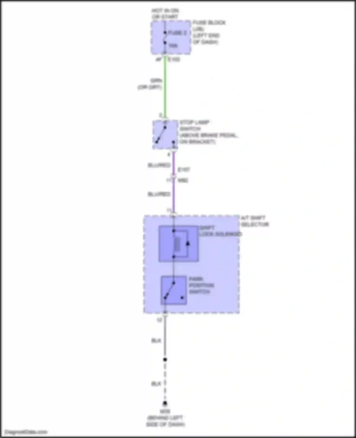 QX56 Infiniti II (2010-2013): Shift interlock circuit