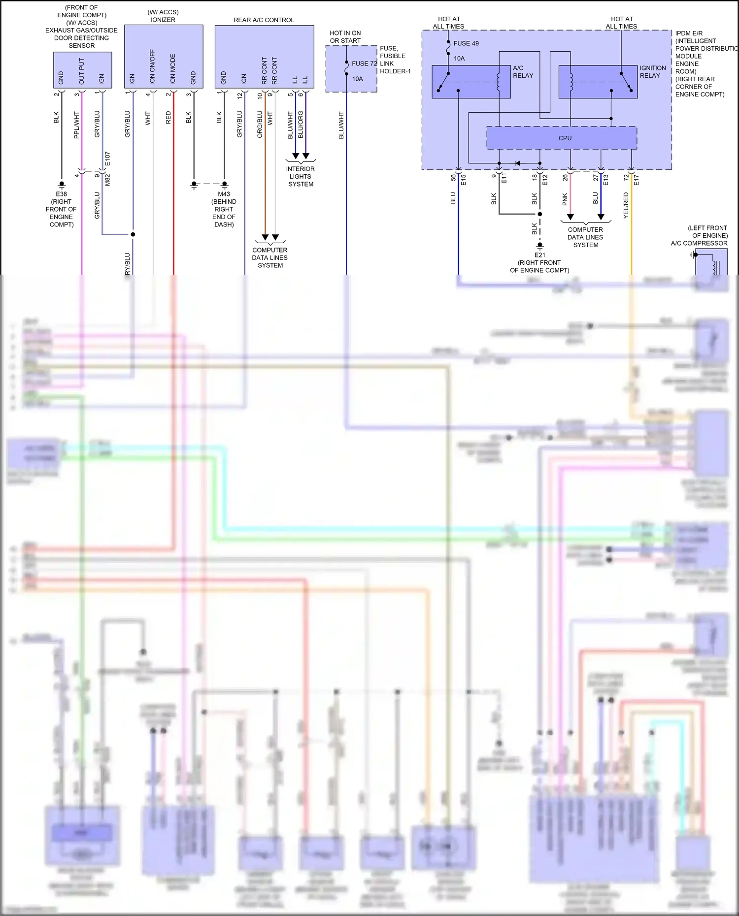 Infiniti QX56 II (2010-2013) multi- function switch wiring diagram  (1 of 11)